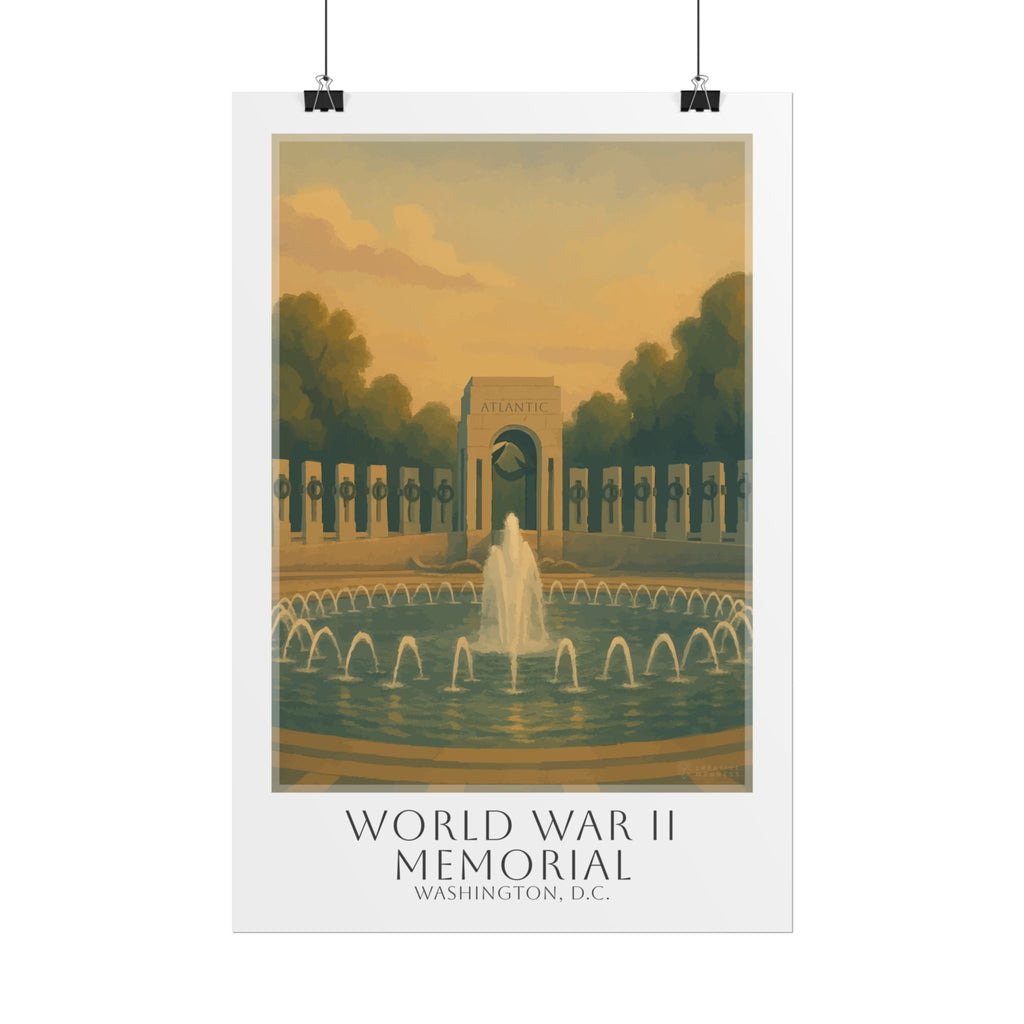 World War Ii Memorial Travel Poster