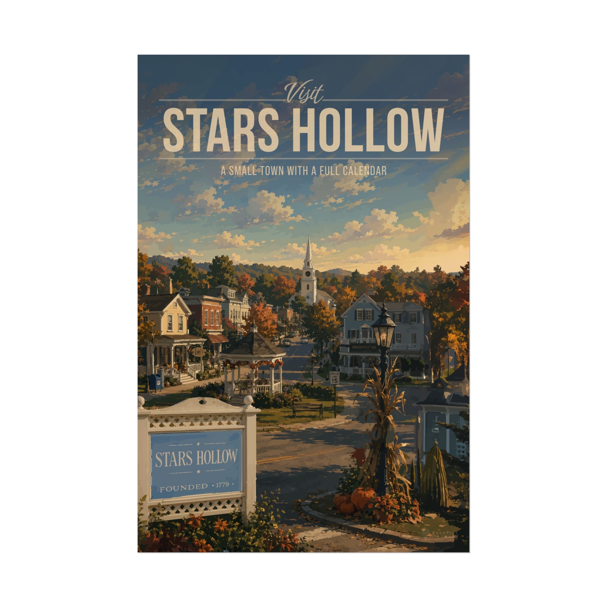 Stars Hollow Travel Poster