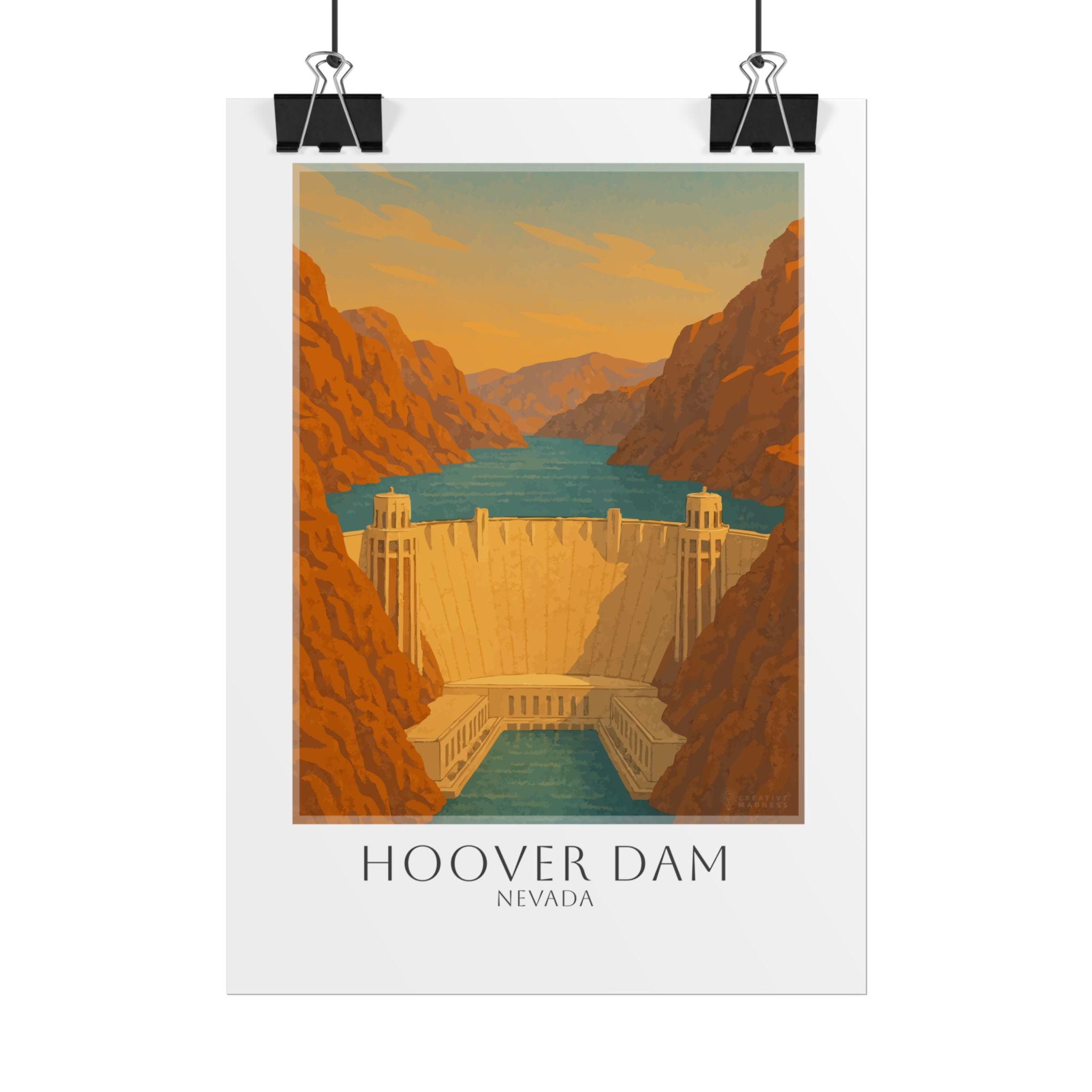 Hoover Dam Travel Poster