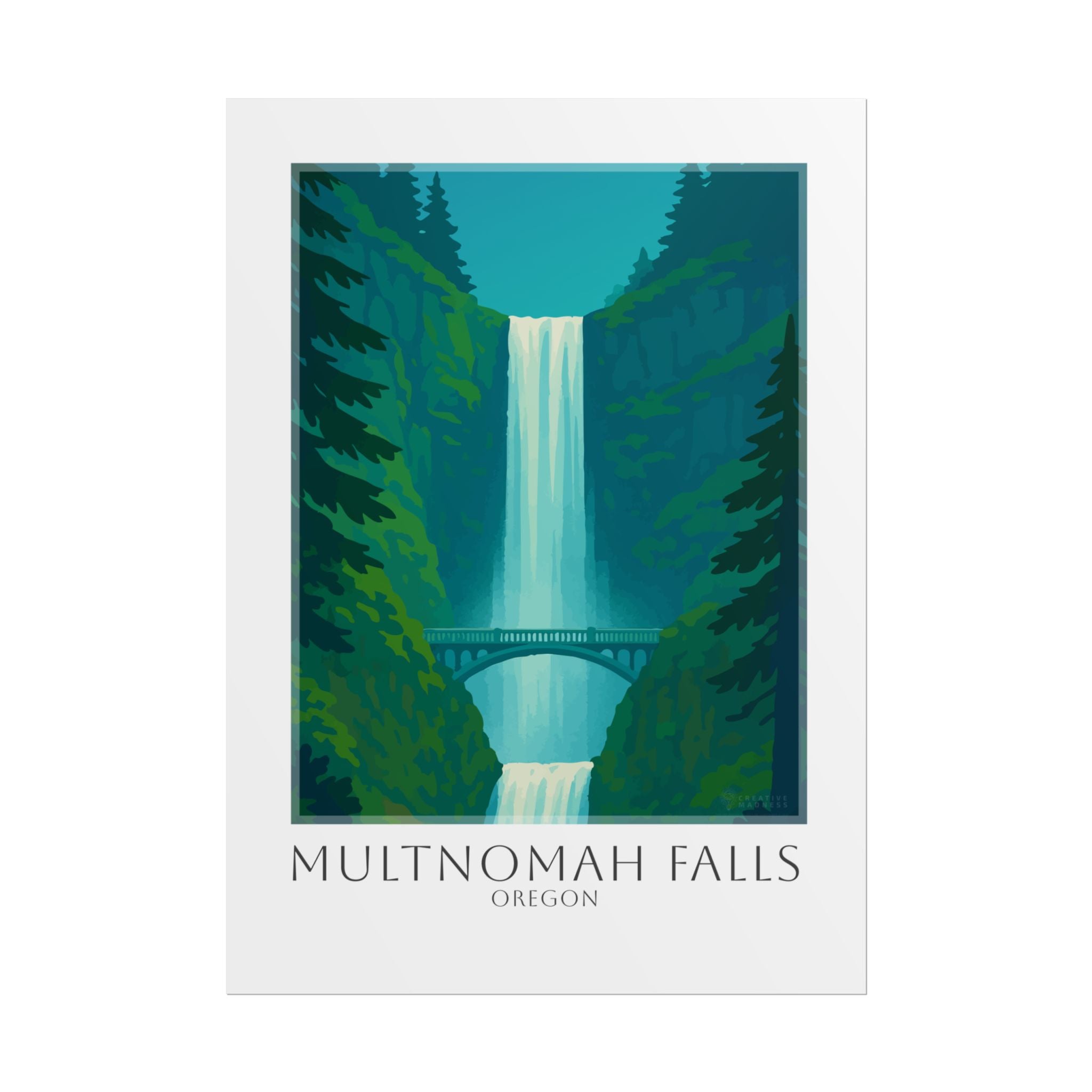 Multnomah Falls Travel Poster