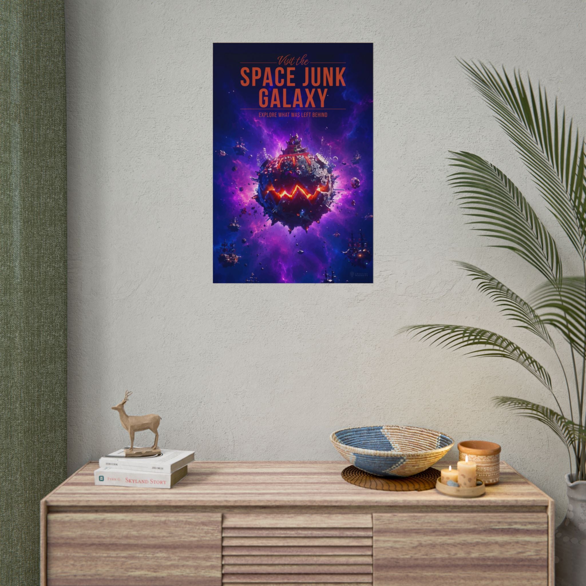 Space Junk Galaxy Travel Poster