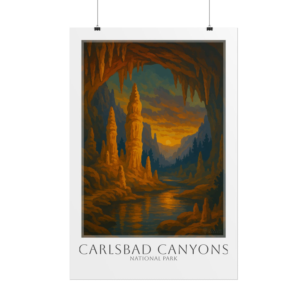 CARLSBAD CAVERNS  * Travel Poster * National Park Wall Art