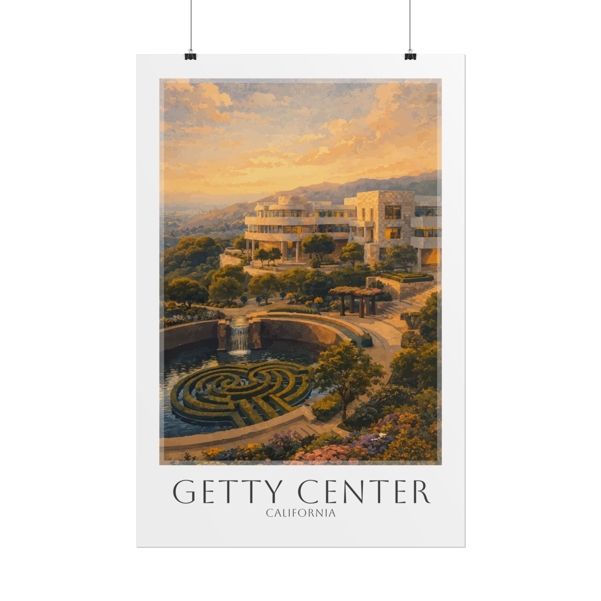 Getty Center Travel Poster