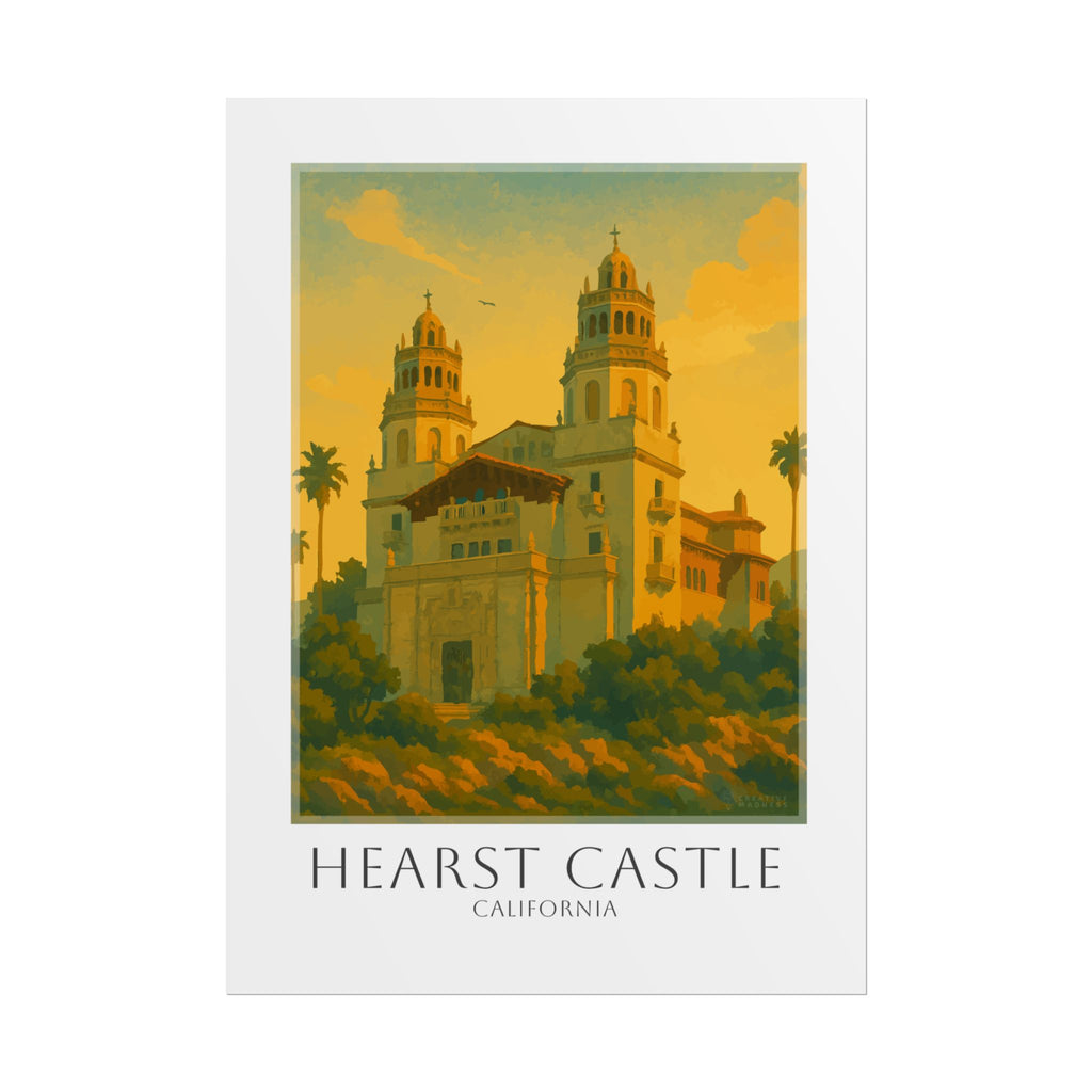 Hearst Castle Travel Poster