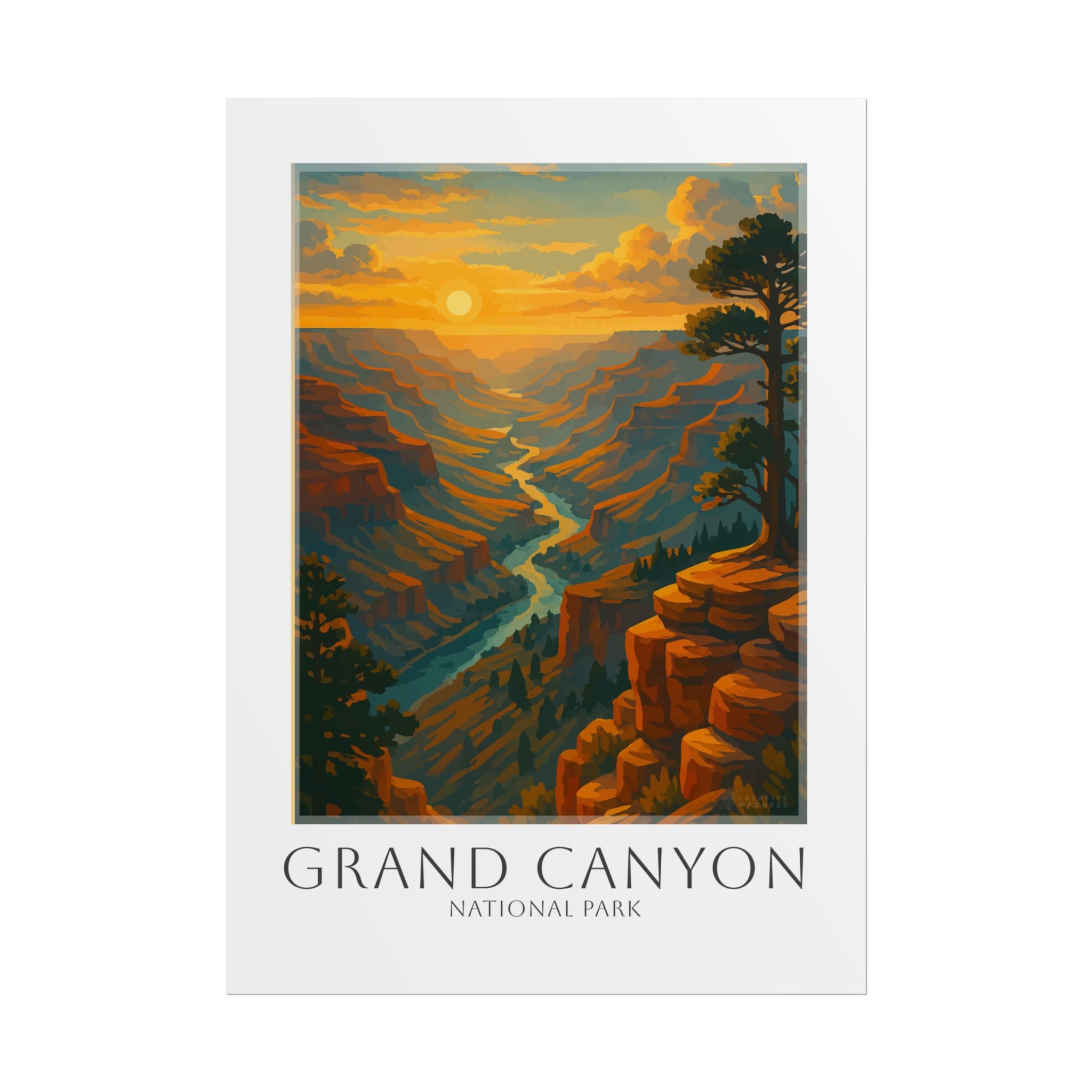 GRAND CANYON  * Travel Poster * National Park Wall Art