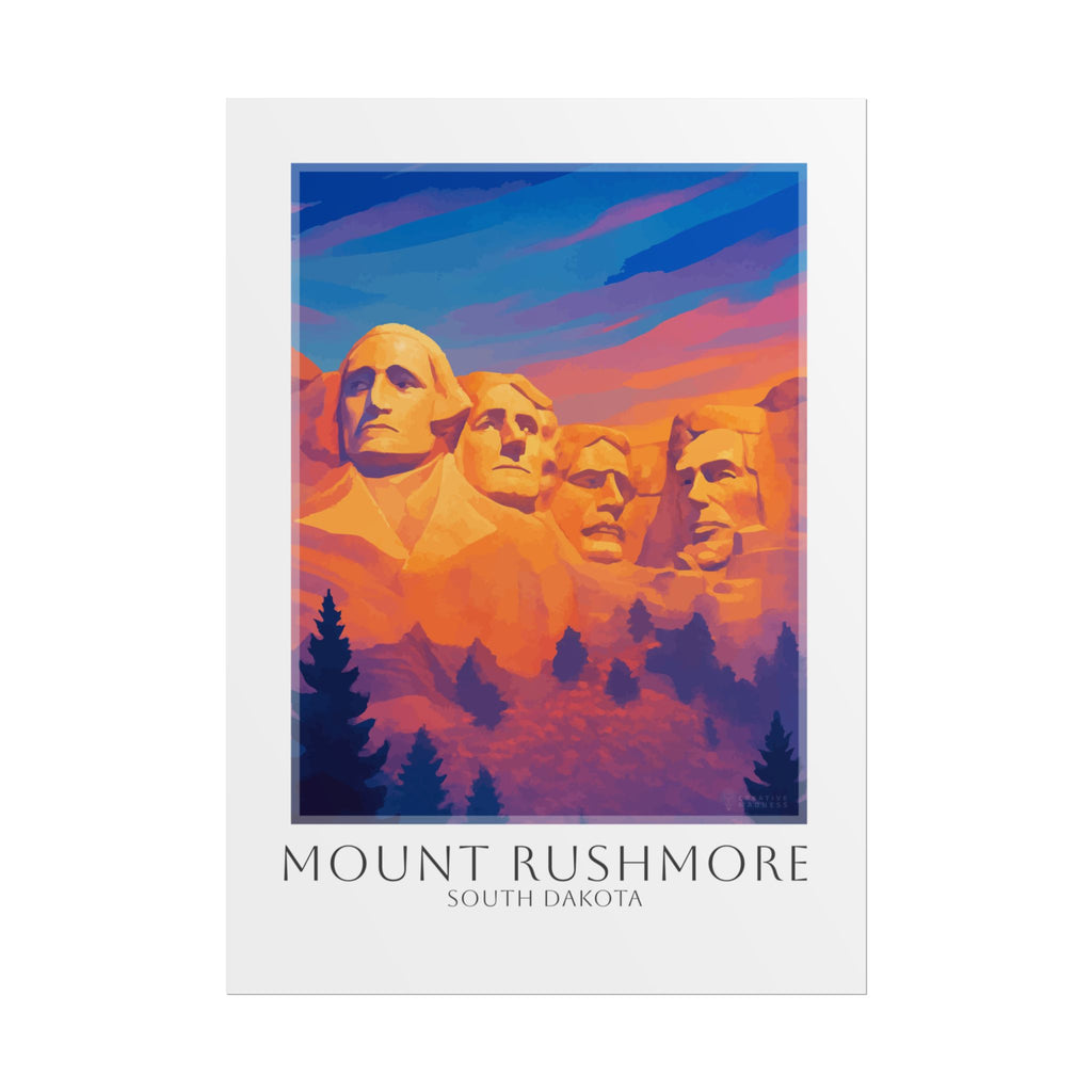 Mount Rushmore Travel Poster