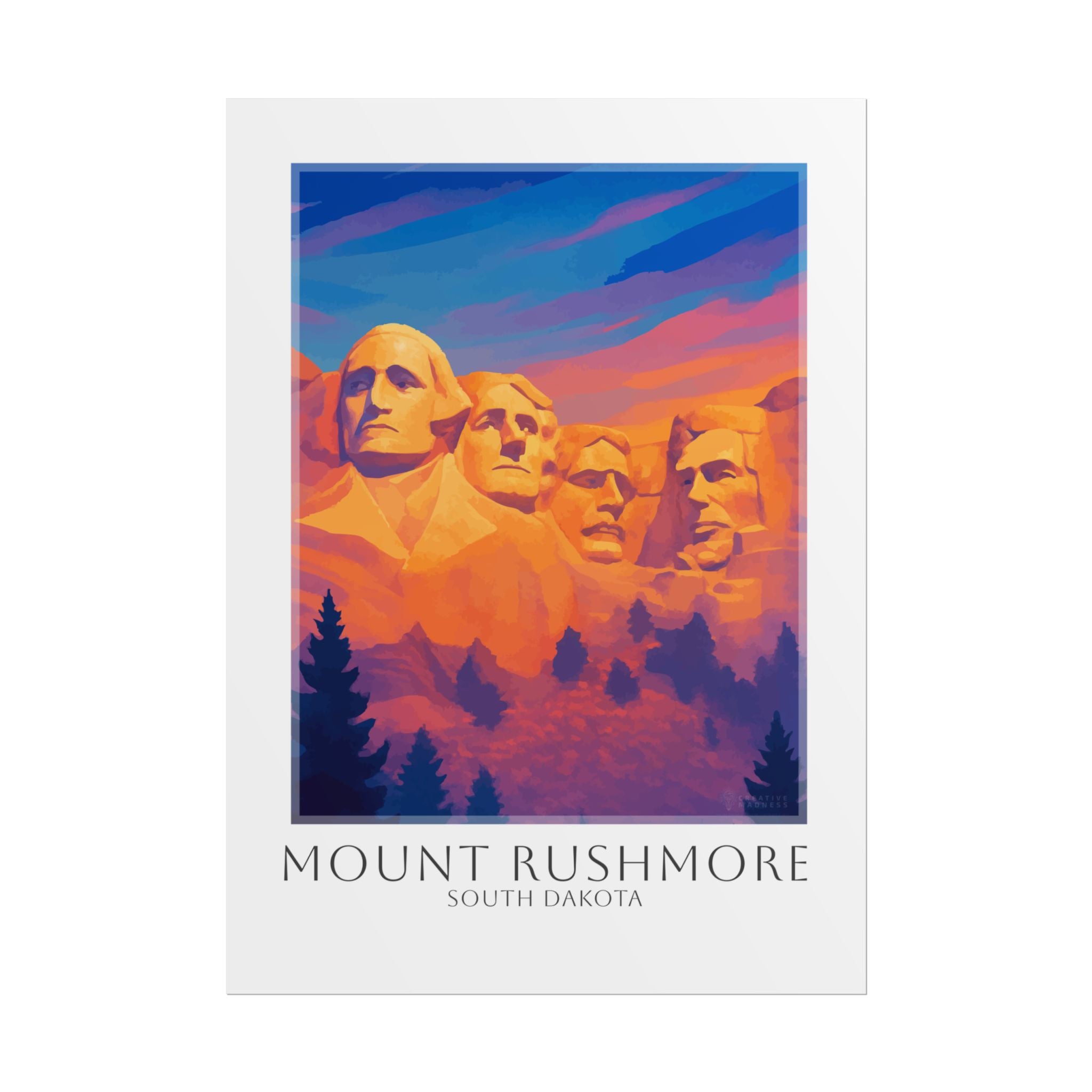 Mount Rushmore Travel Poster