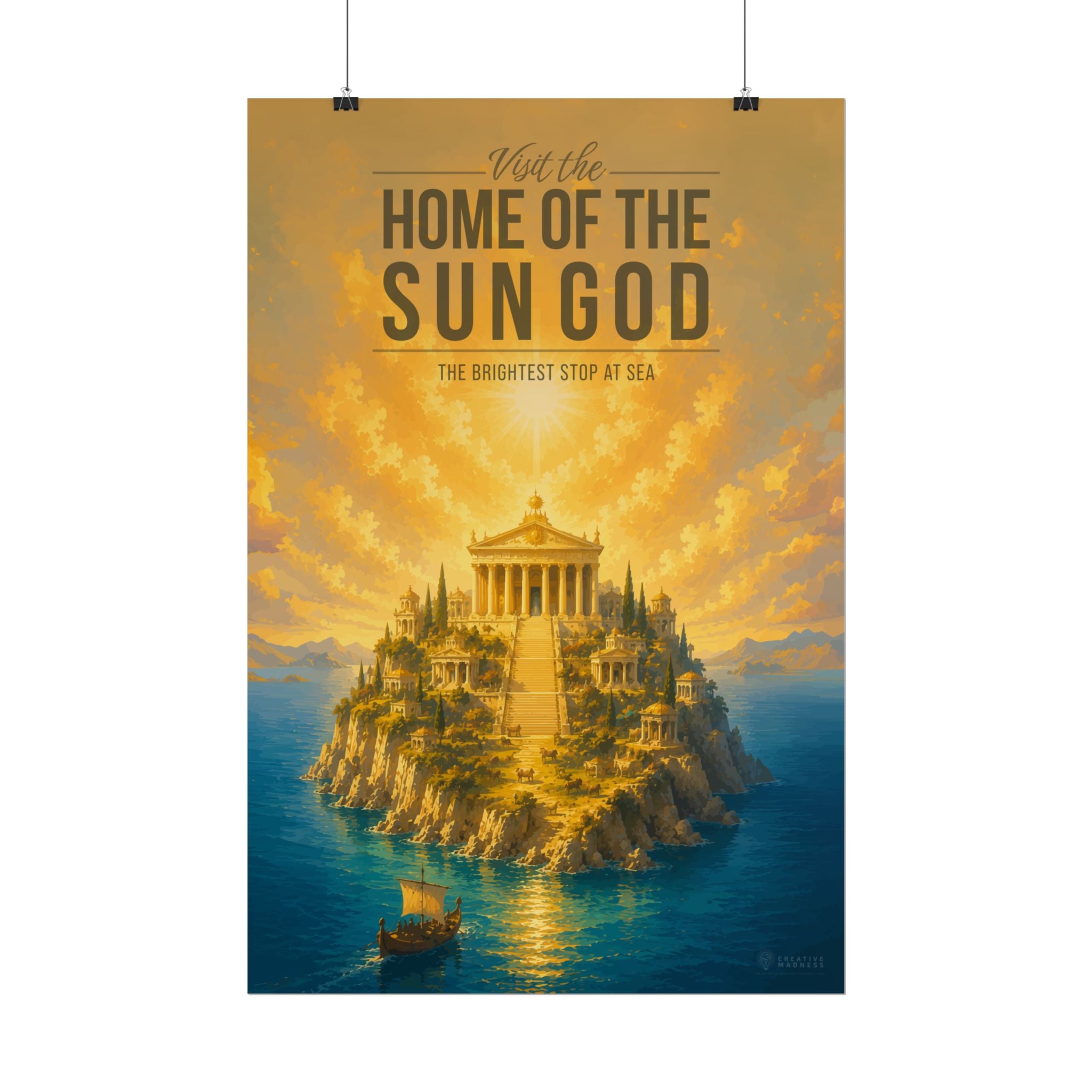 Home Of The Sun God Travel Poster