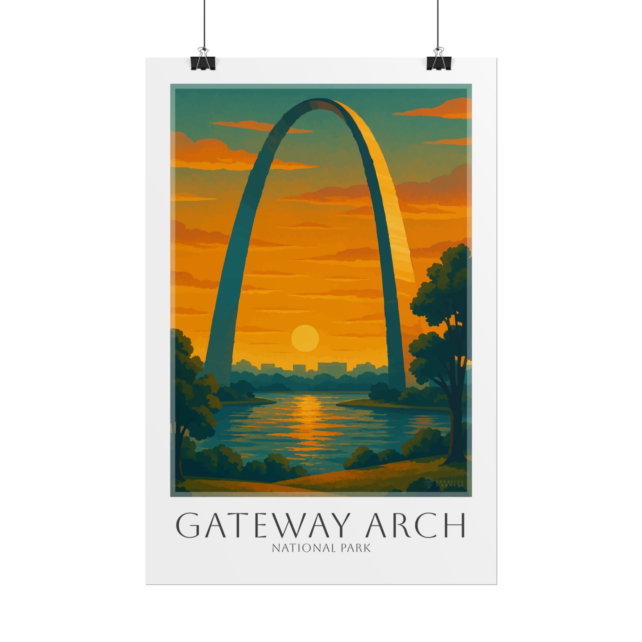 GATEWAY ARCH  * Travel Poster * National Park Wall Art