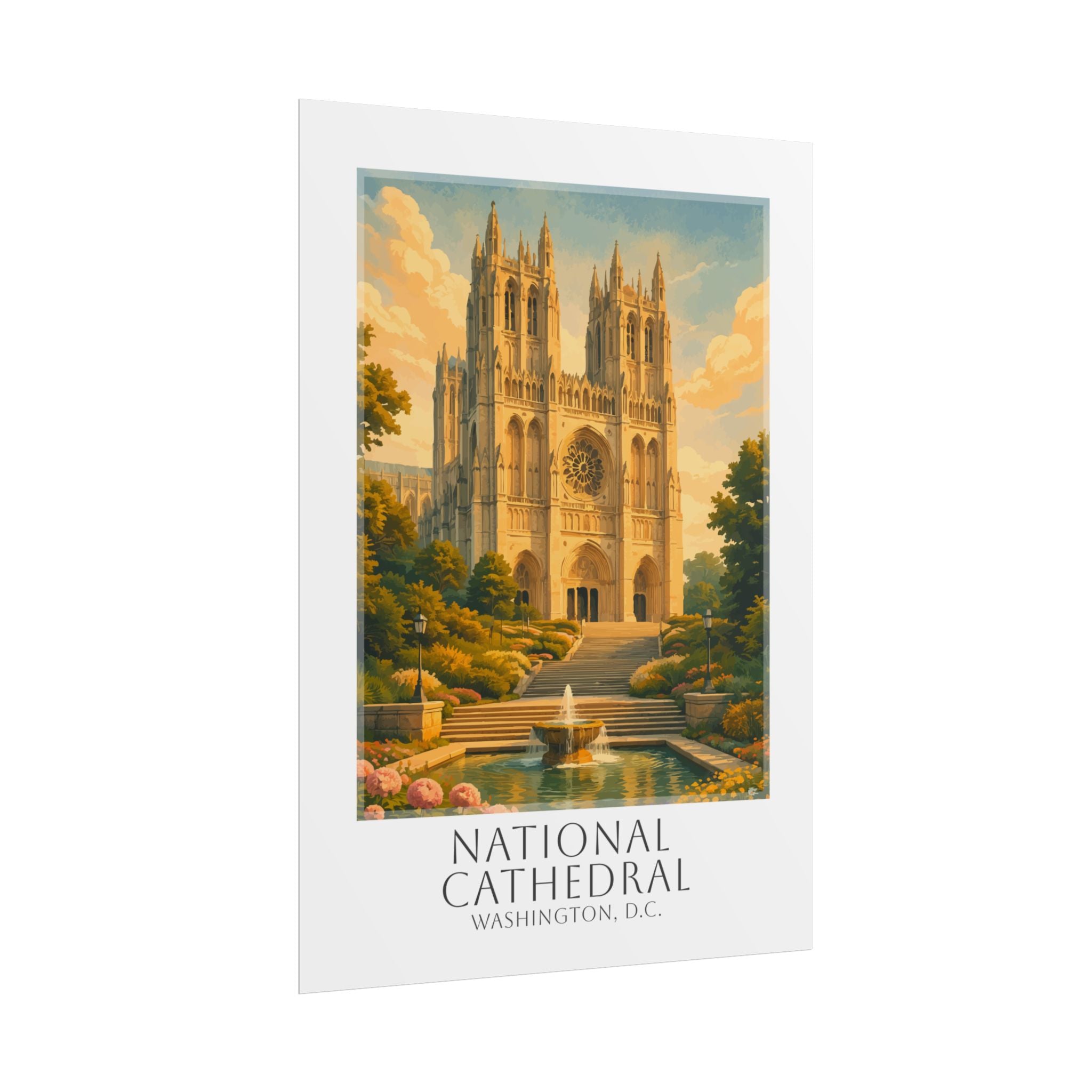 National Cathedral Travel Poster