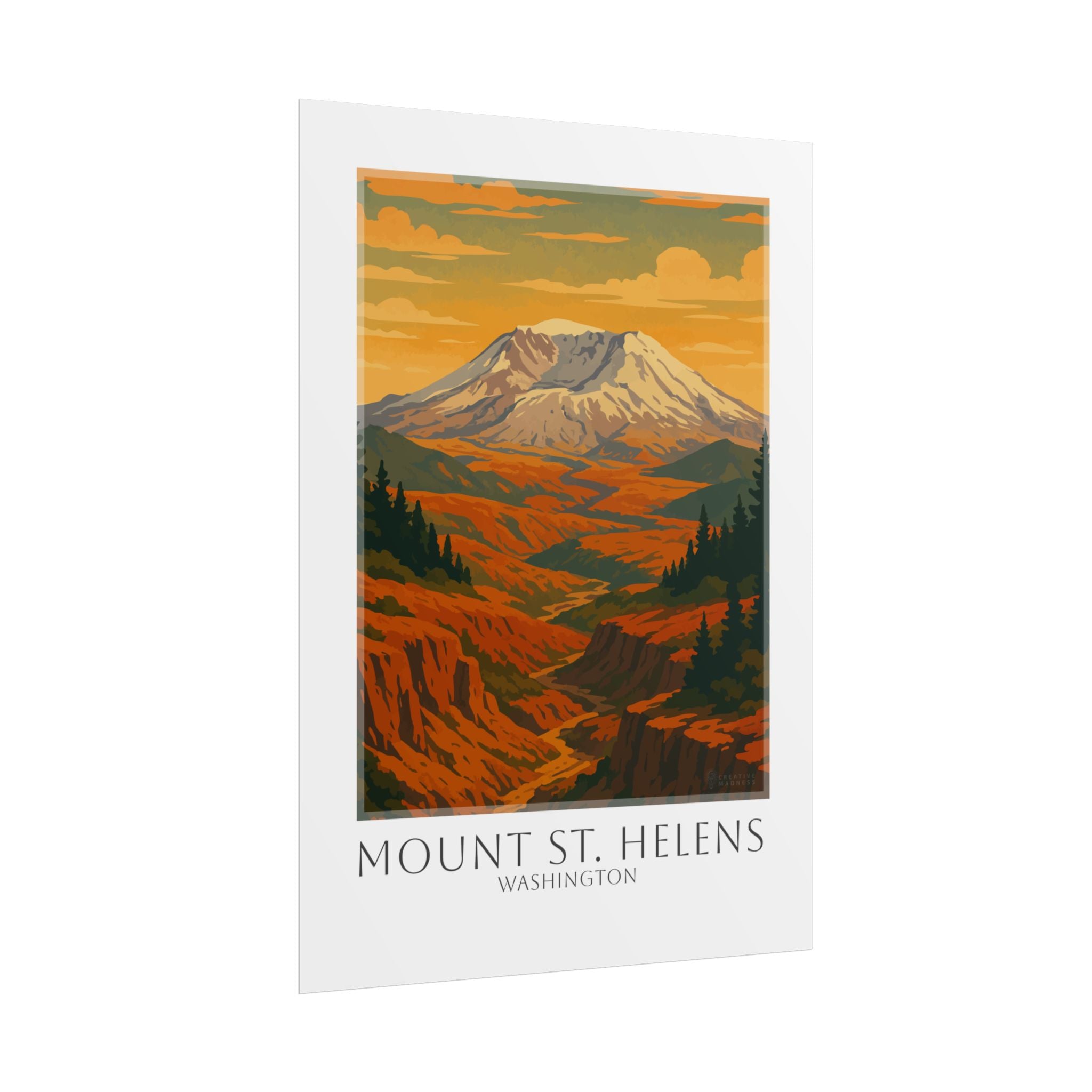 Mount St Helens Travel Poster