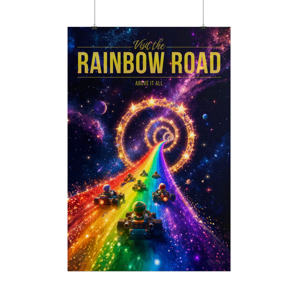 Rainbow Road Travel Poster