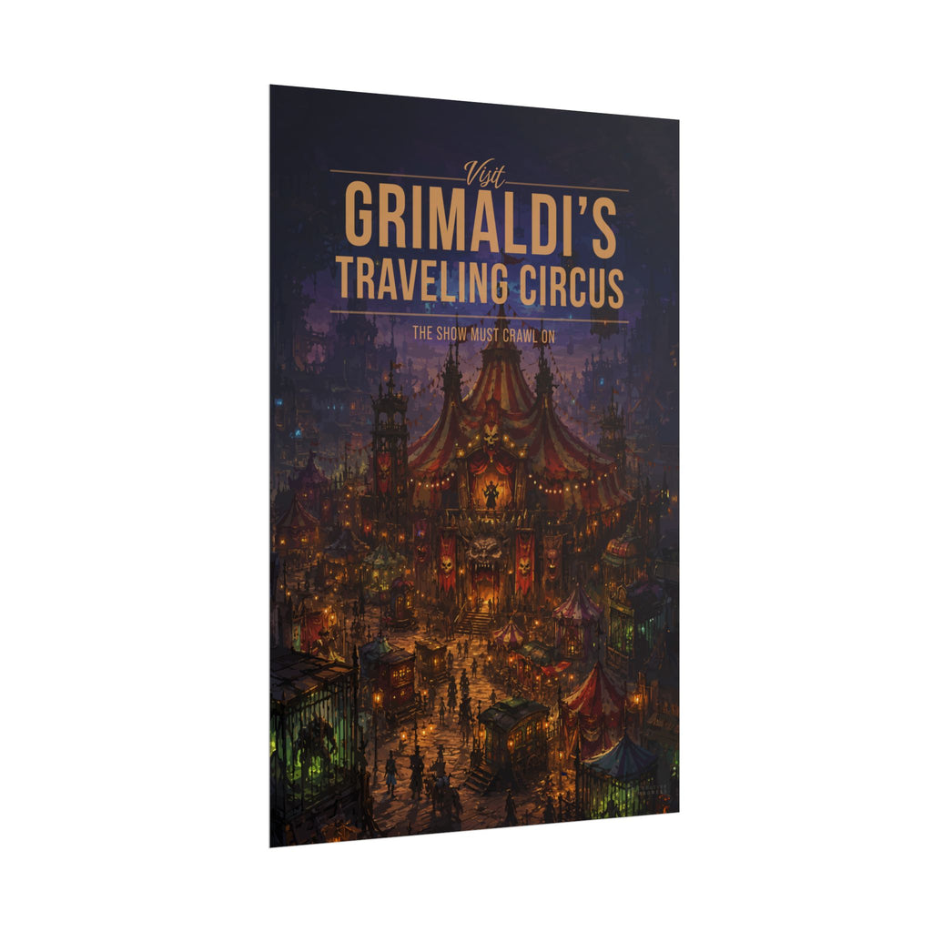 Grimaldis Travelling Circus Travel Poster