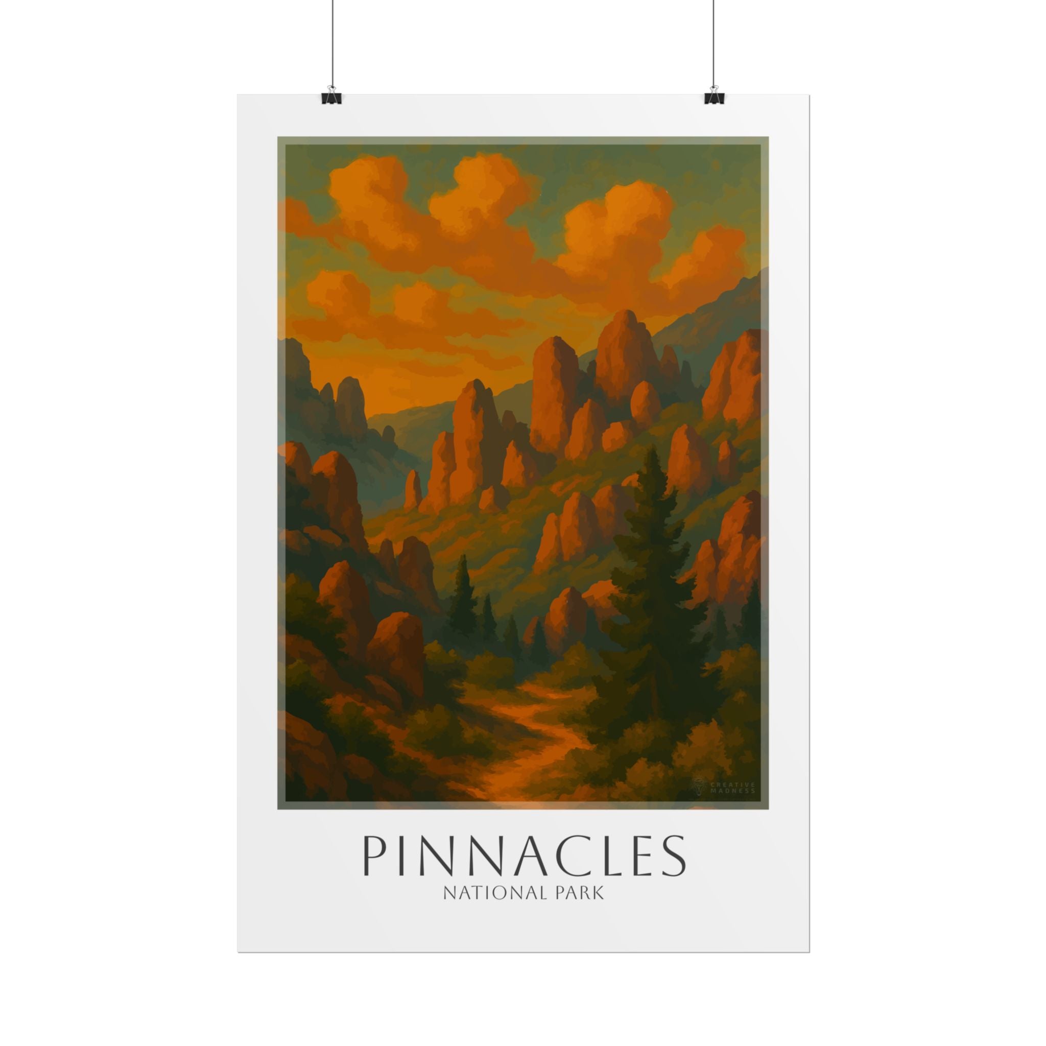 PINNACLES  * Travel Poster * National Park Wall Art
