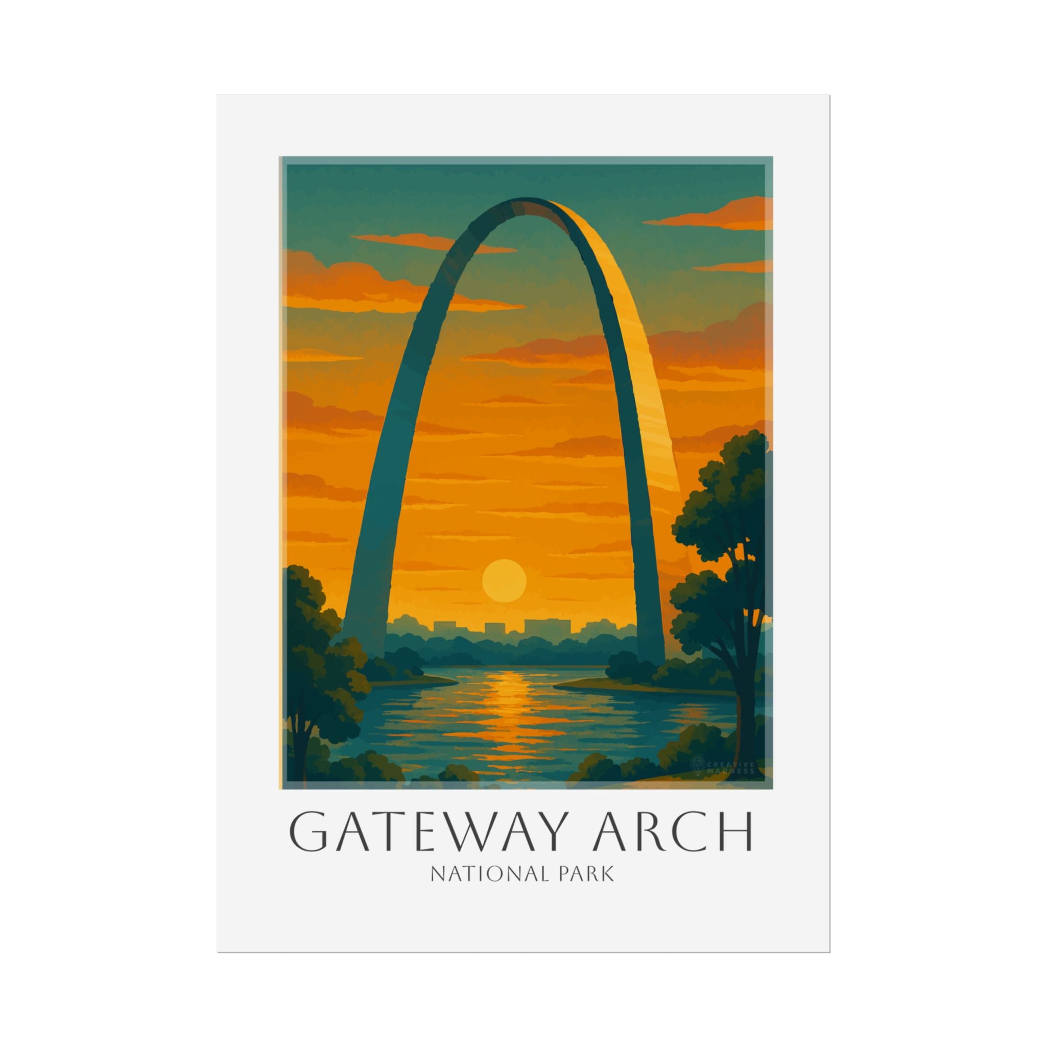 GATEWAY ARCH  * Travel Poster * National Park Wall Art