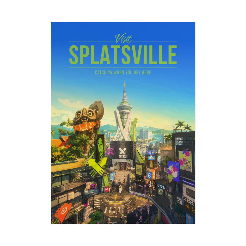 Splatsville Travel Poster
