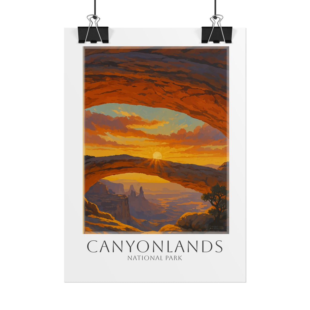 CANYONLANDS * Travel Poster * National Park Wall Art