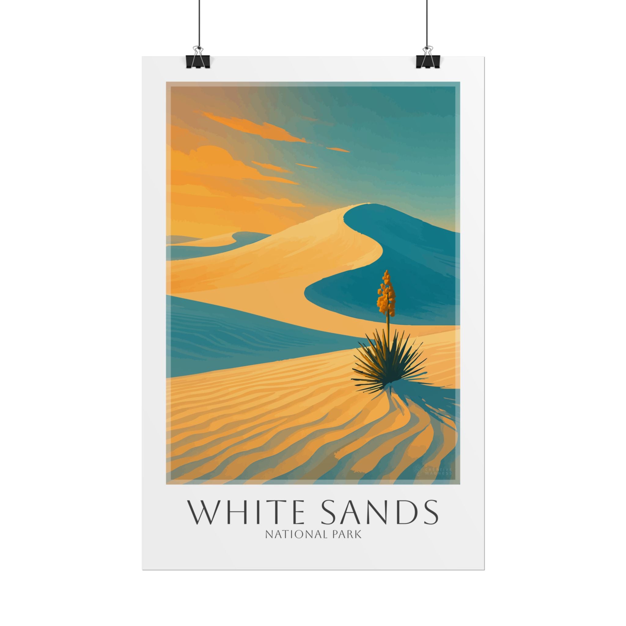 WHITE SANDS * Travel Poster * National Park Wall Art