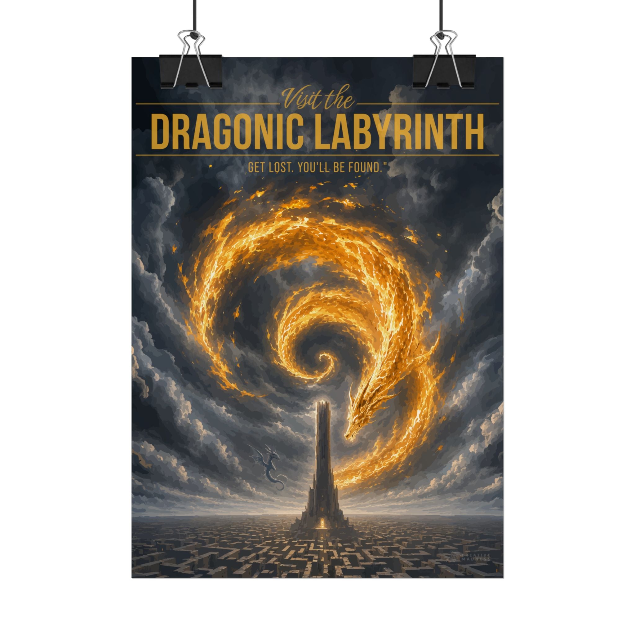 Dragonic Labyrinth Travel Poster