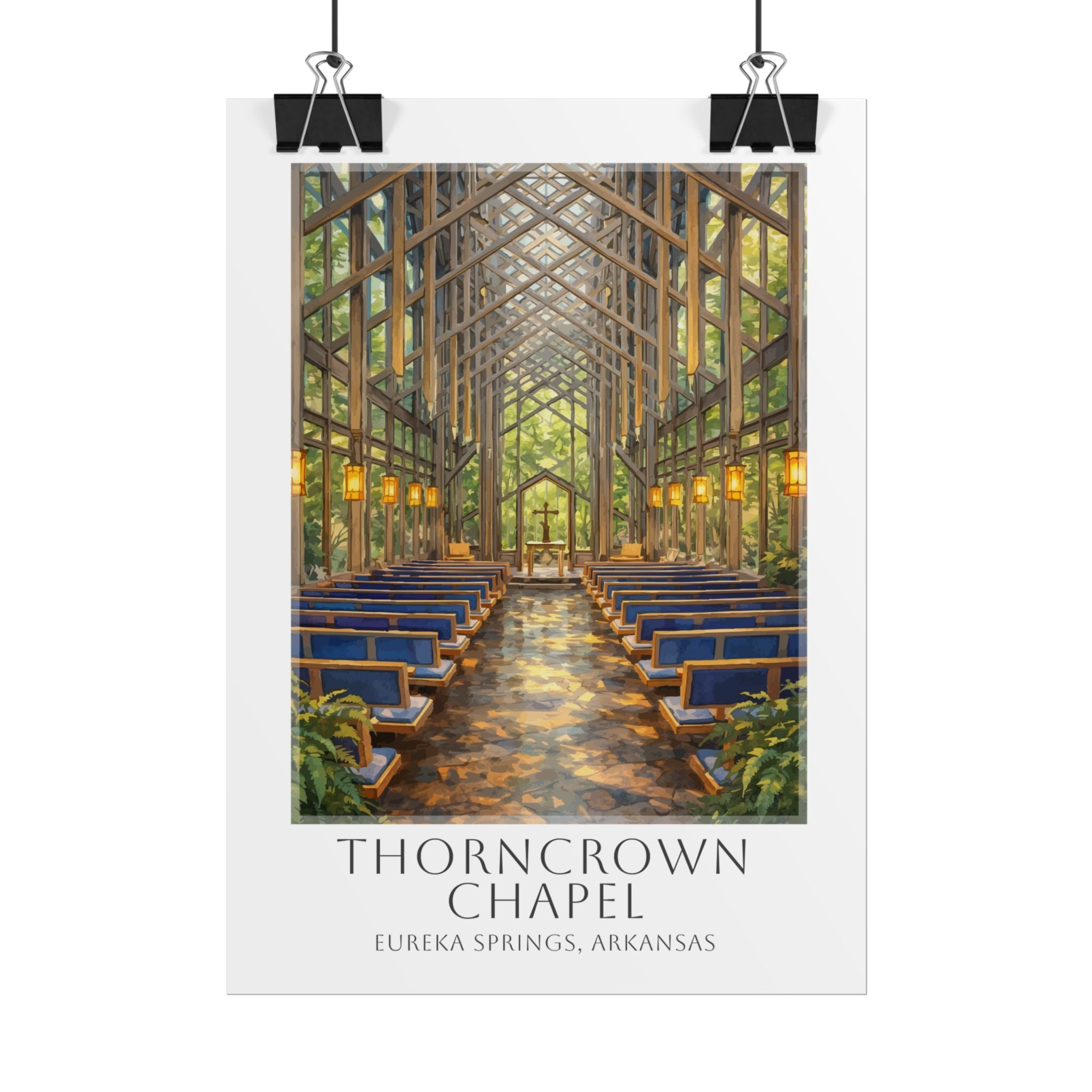 Thorncrown Chapel Travel Poster