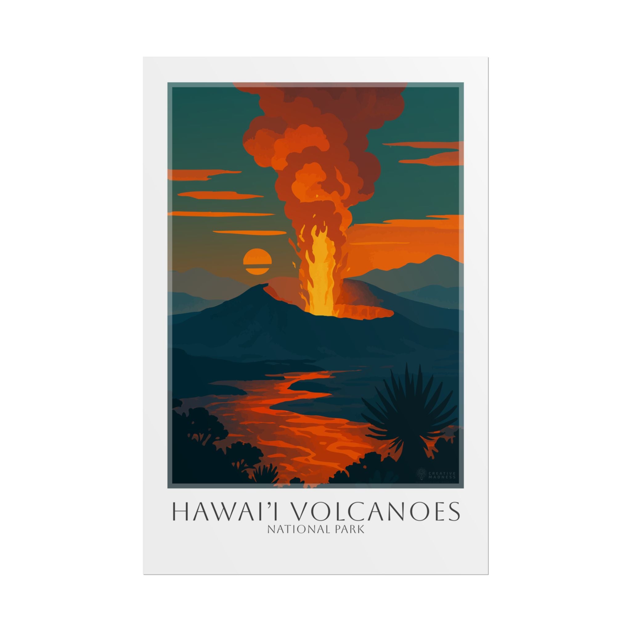 HAWAII VOLCANOES  * Travel Poster * National Park Wall Art