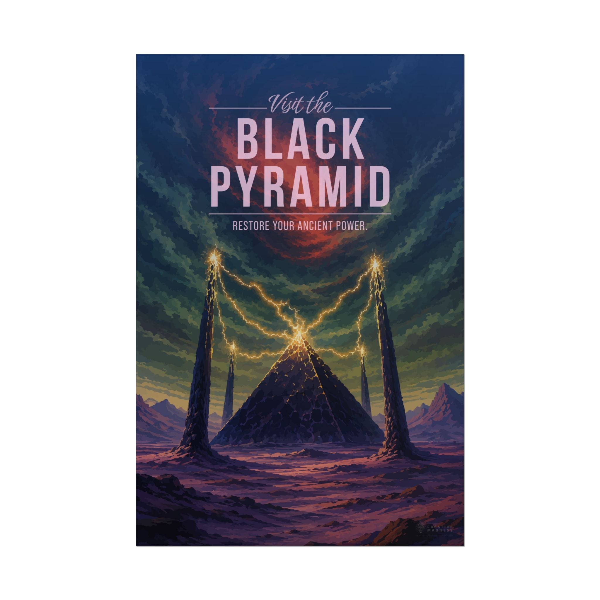 Black Pyramid Travel Poster