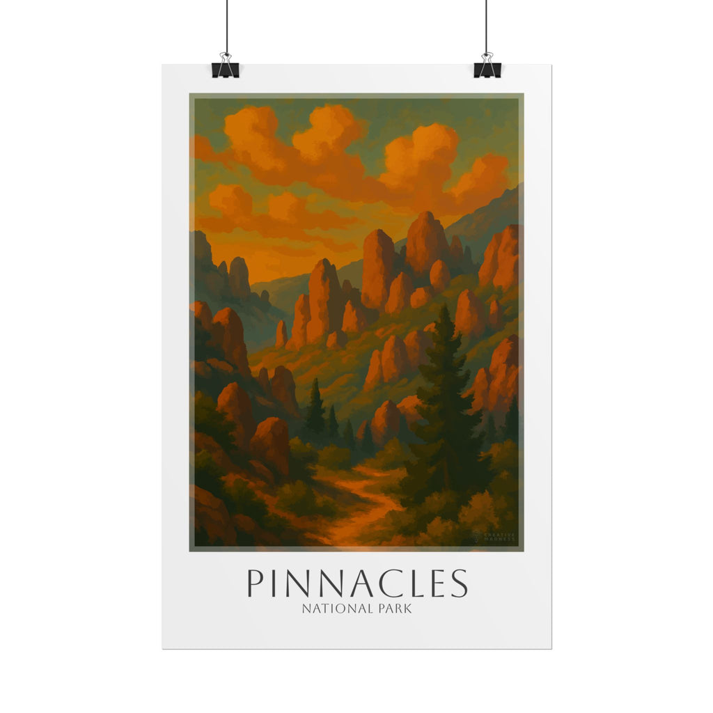 PINNACLES  * Travel Poster * National Park Wall Art