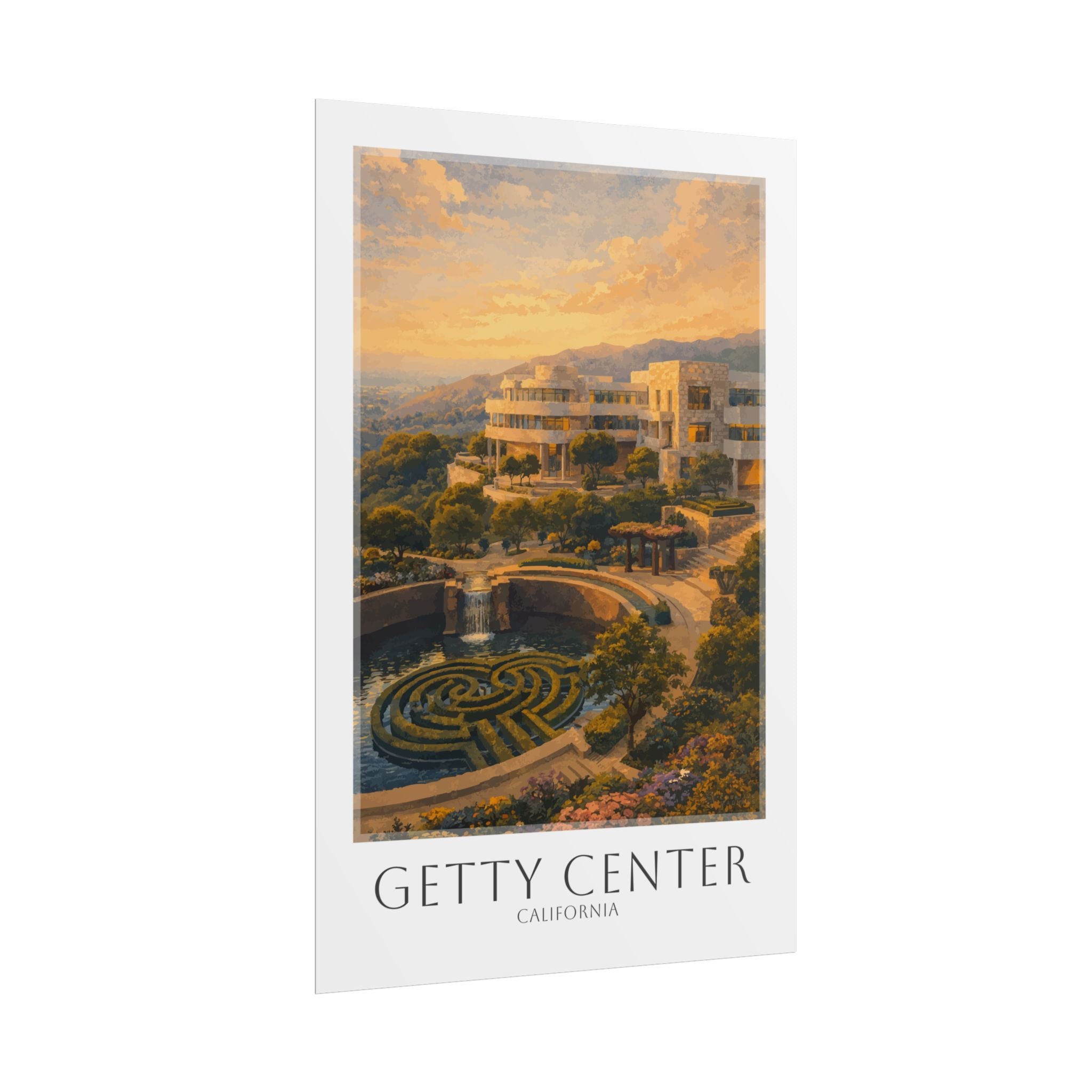 Getty Center Travel Poster