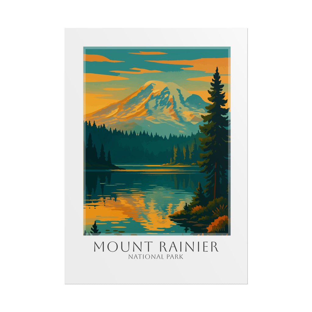 MOUNT RAINIER * Travel Poster * National Park Wall Art