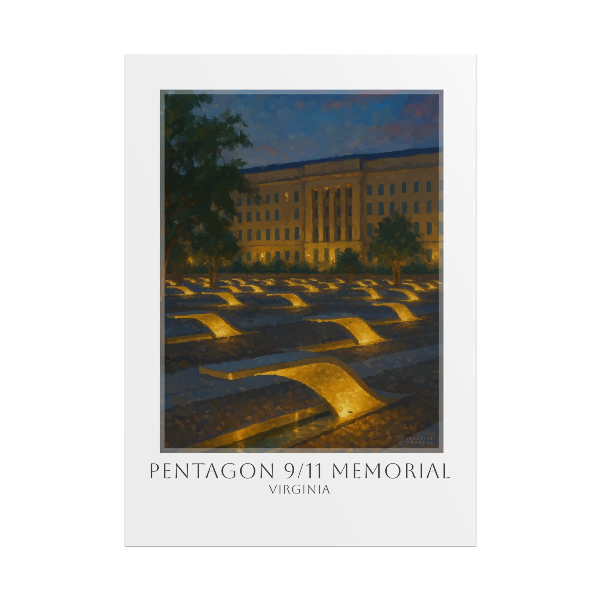 Pentagon 9-11 Memorial Travel Poster