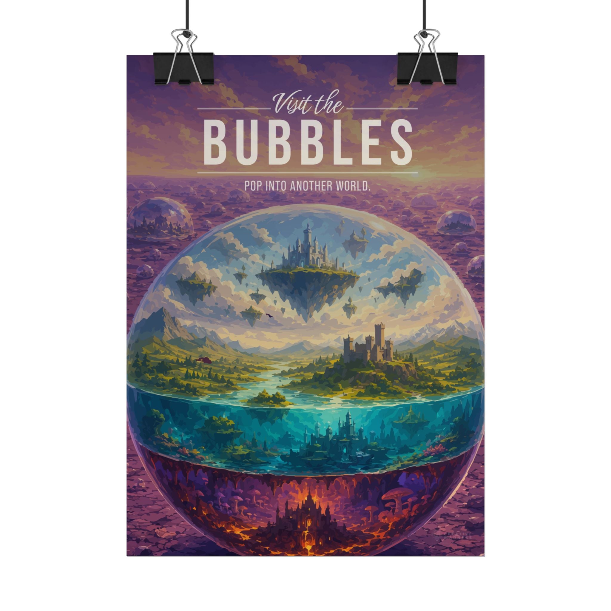 Bubbles Travel Poster