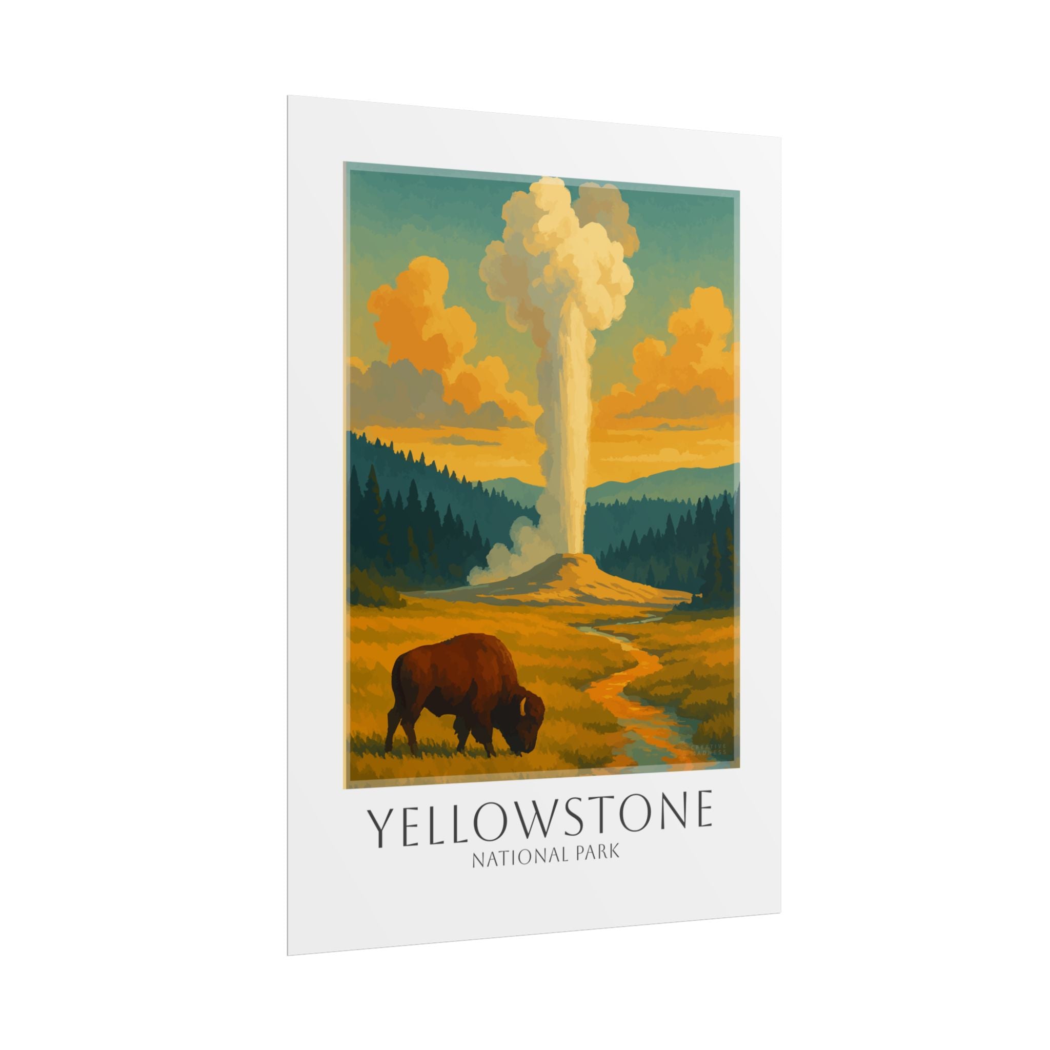 YELLOWSTONE  * Travel Poster * National Park Wall Art