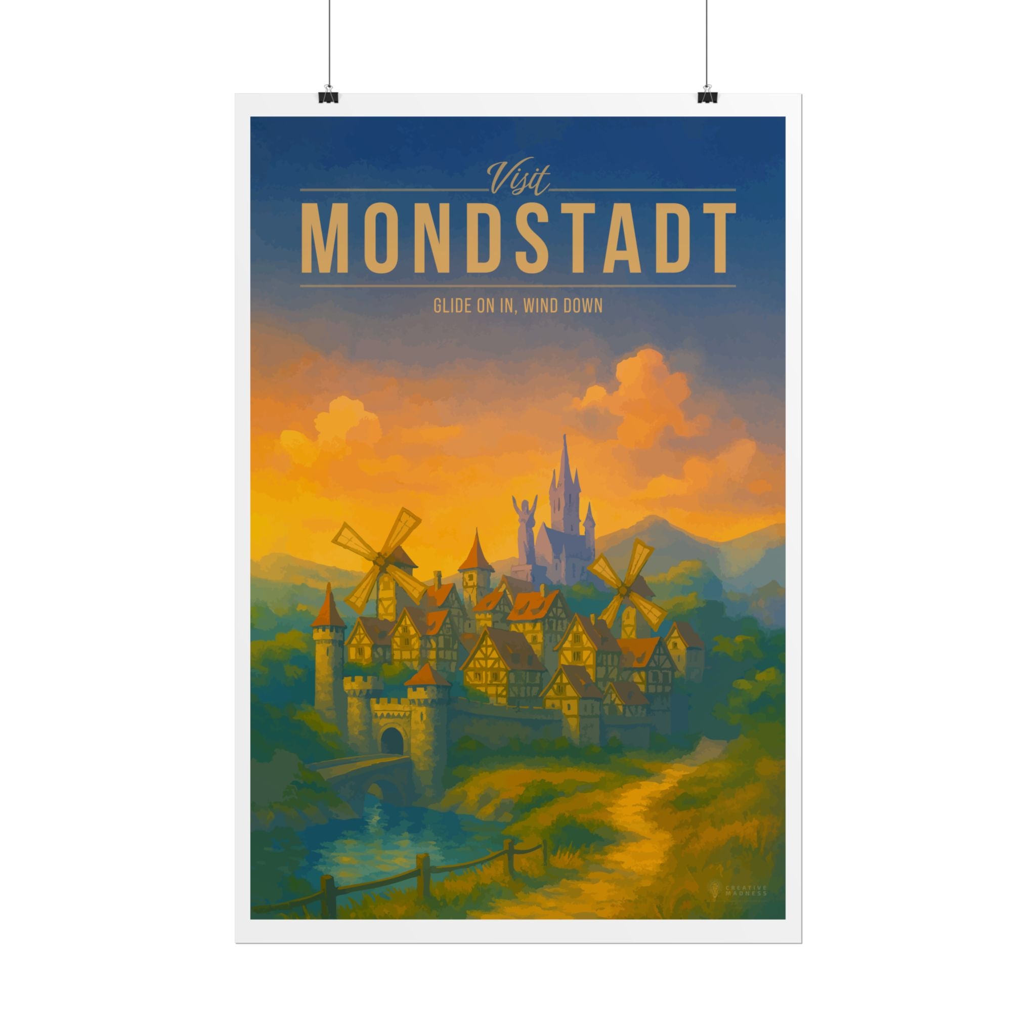 MONDSTADT * Travel Poster * Impactful Fantasy Wall Art