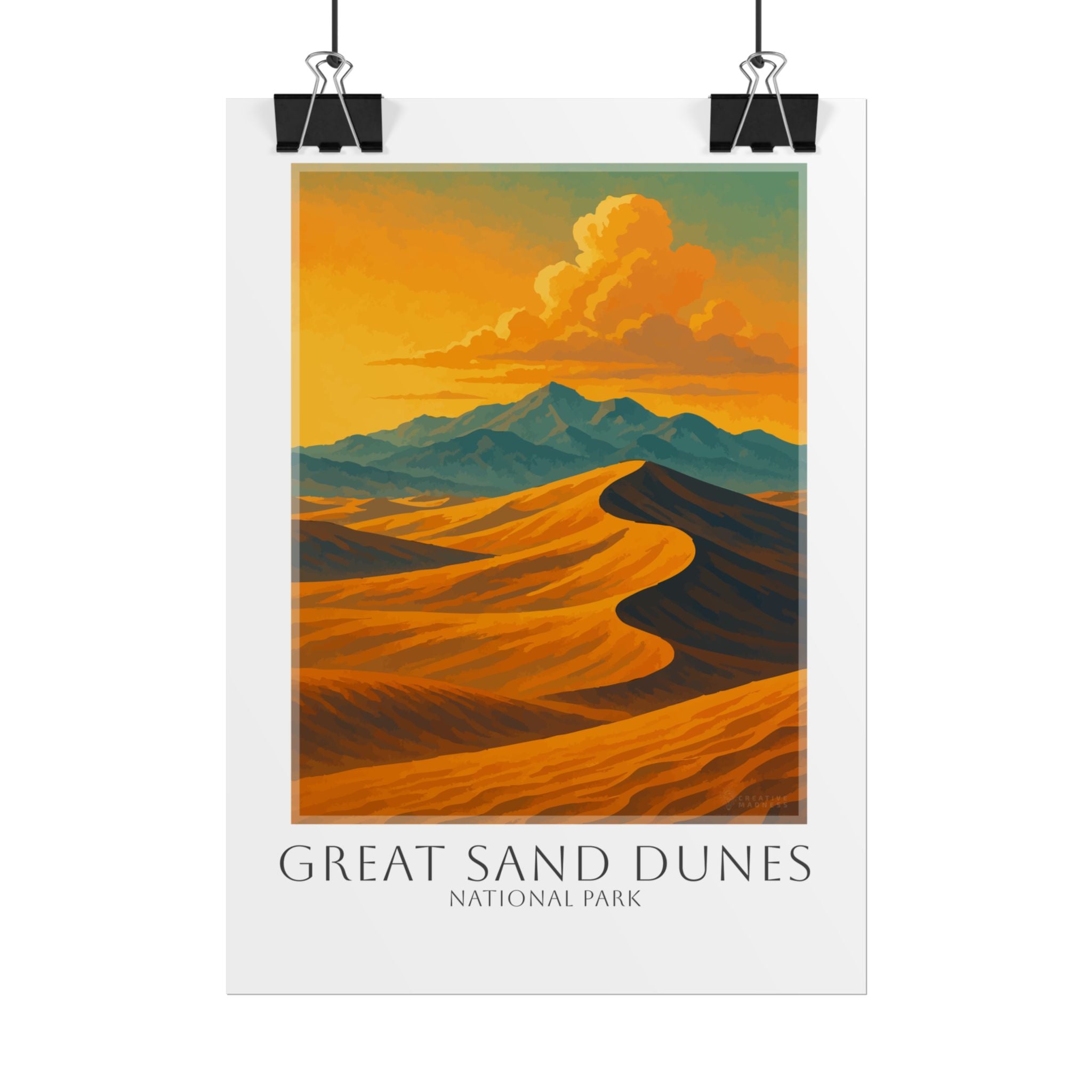 GREAT SAND DUNES  * Travel Poster * National Park Wall Art