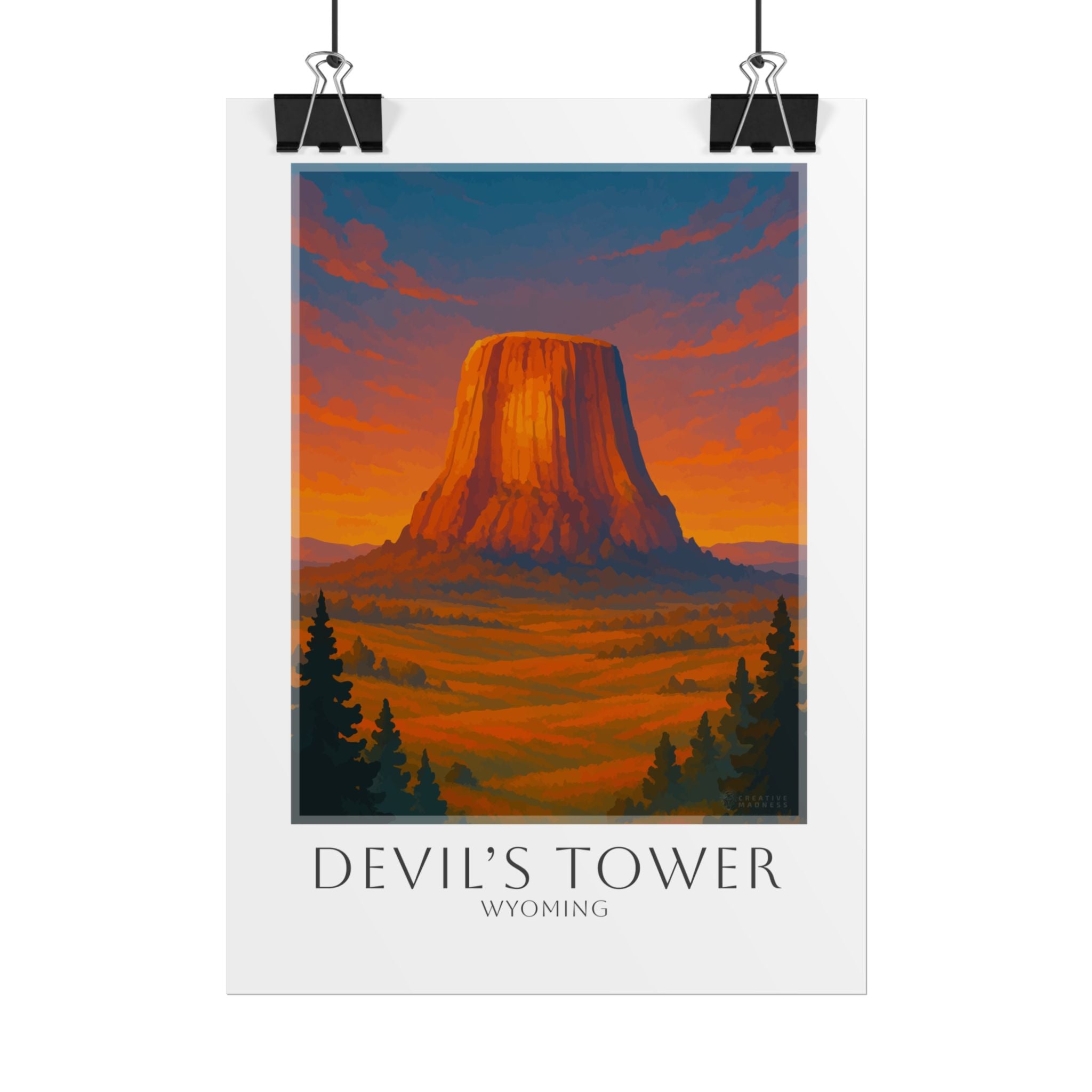 Devils Tower Travel Poster