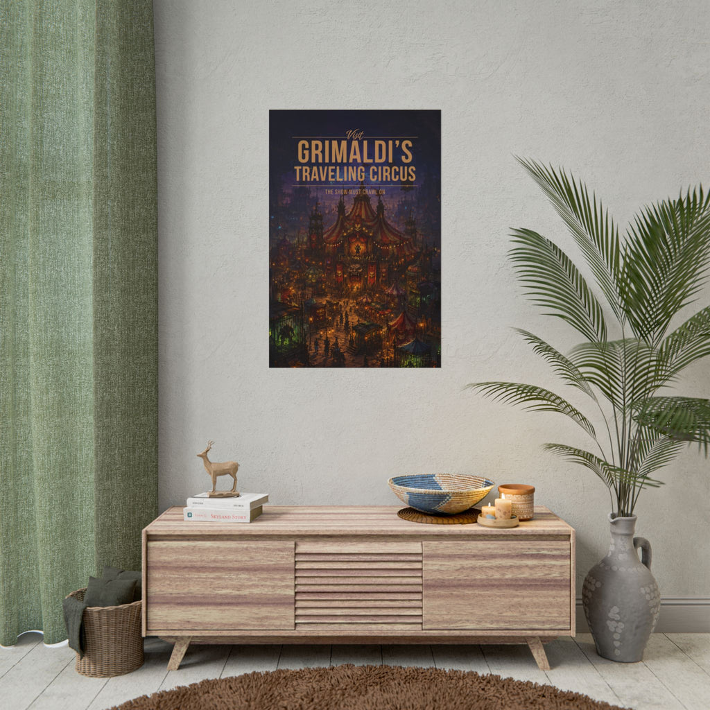 Grimaldis Travelling Circus Travel Poster
