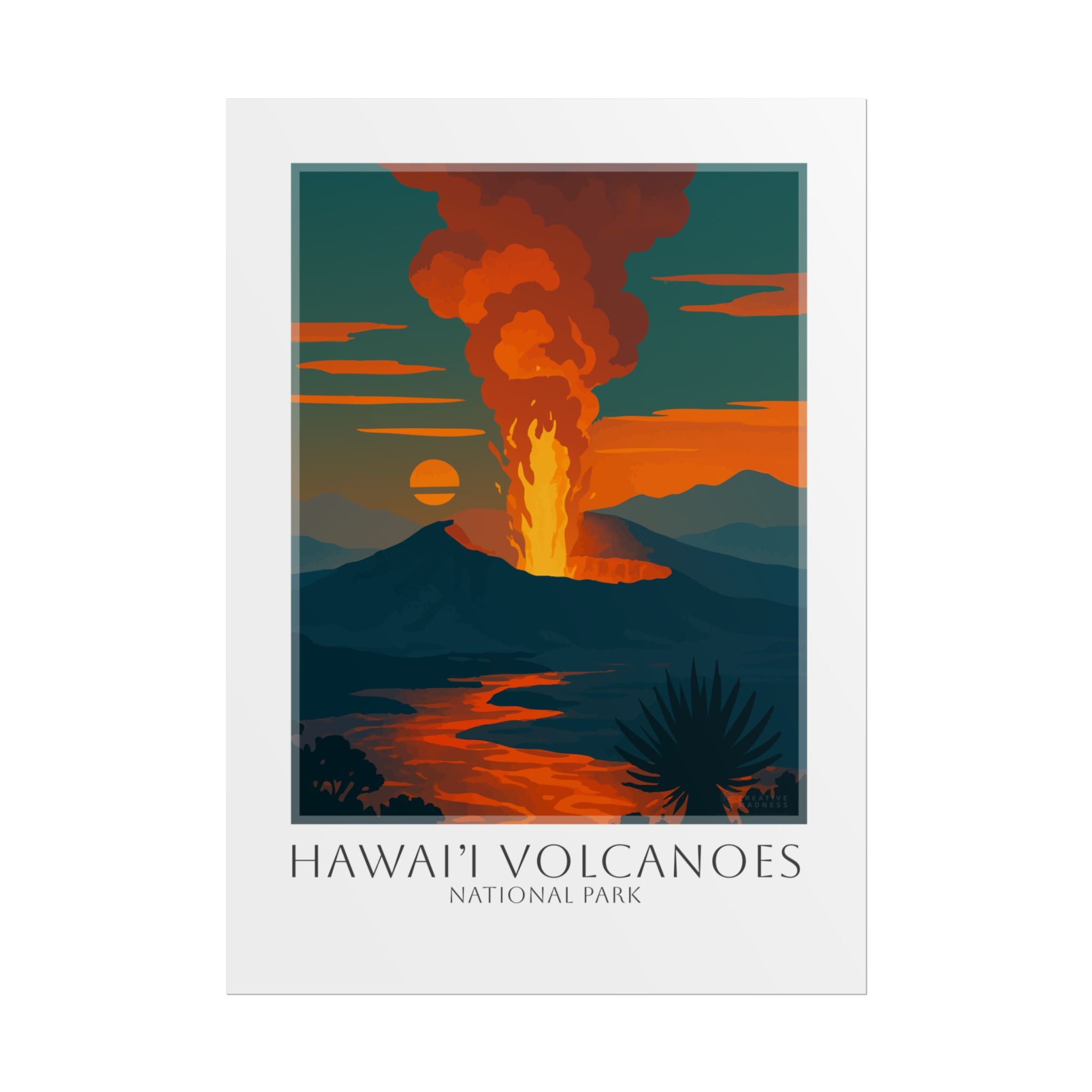 HAWAII VOLCANOES  * Travel Poster * National Park Wall Art
