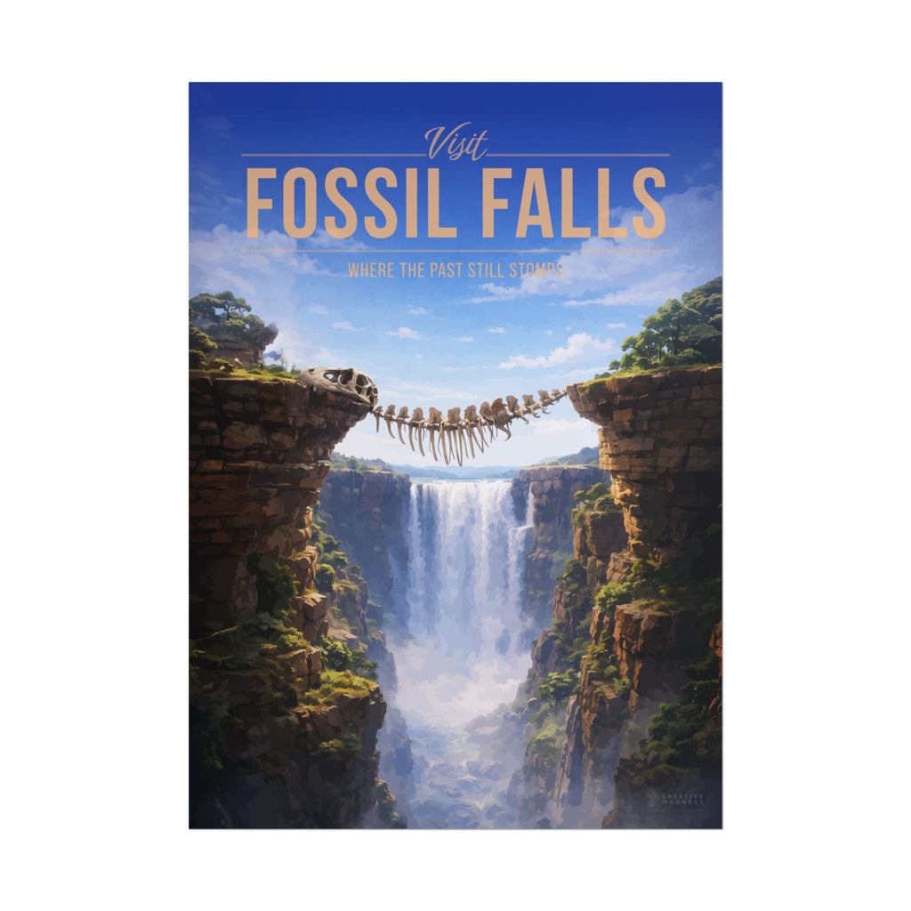 Fossil Falls Travel Poster