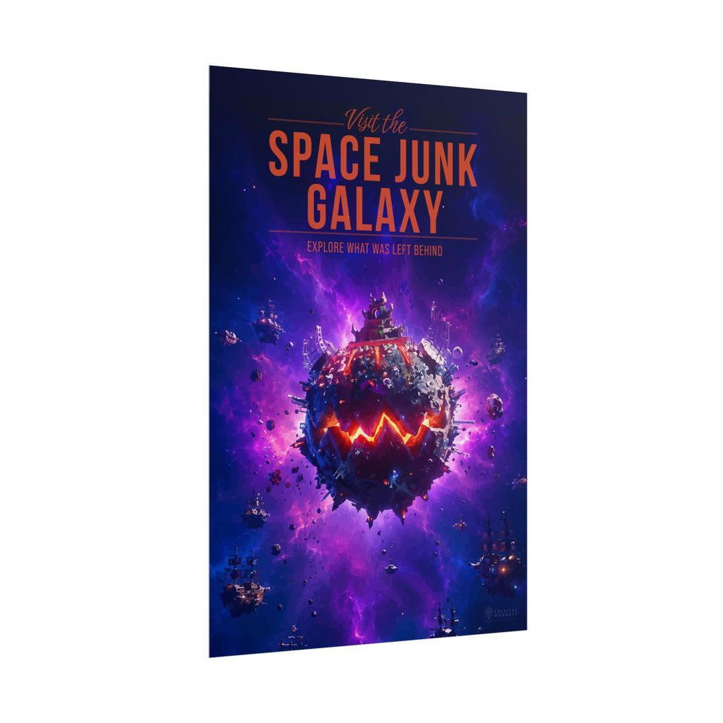 Space Junk Galaxy Travel Poster