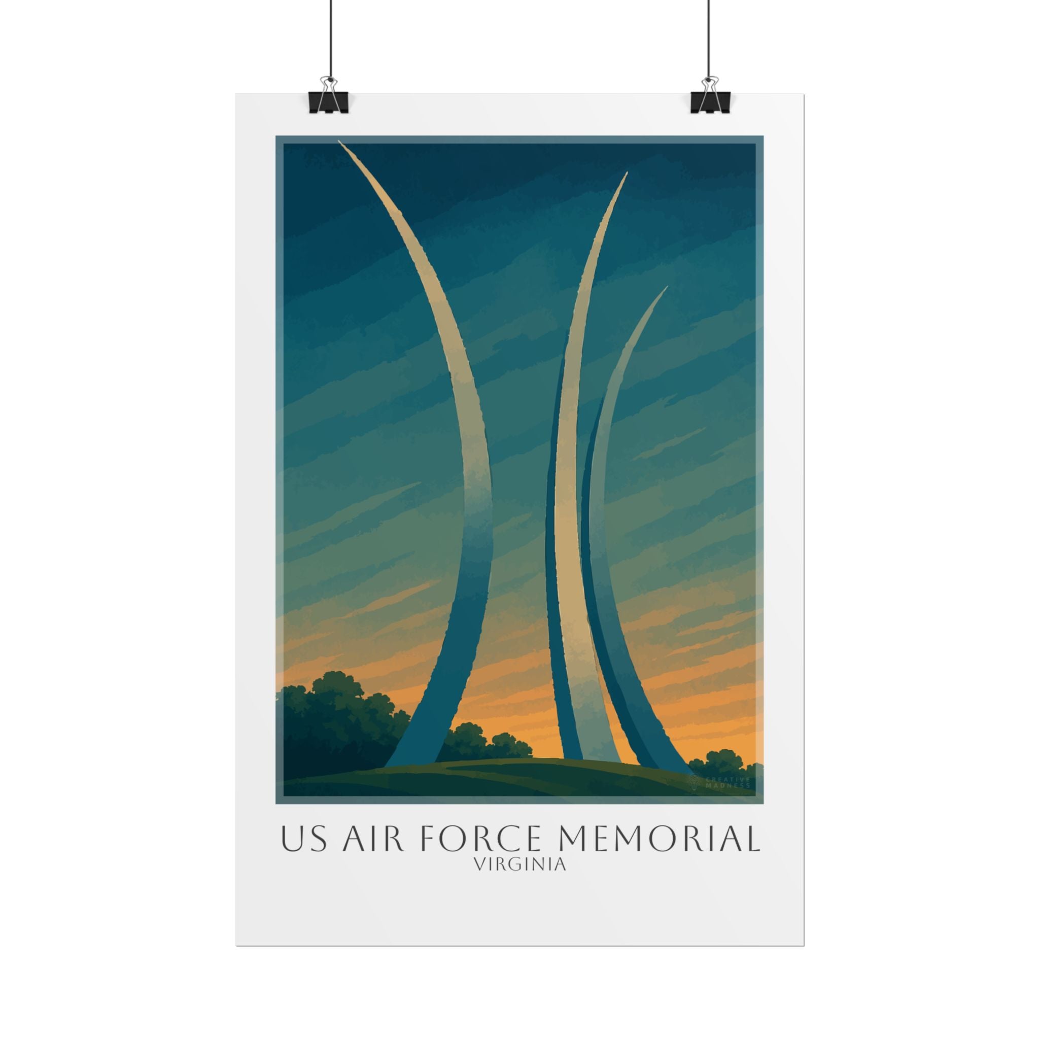 Us Air Force Memorial Travel Poster