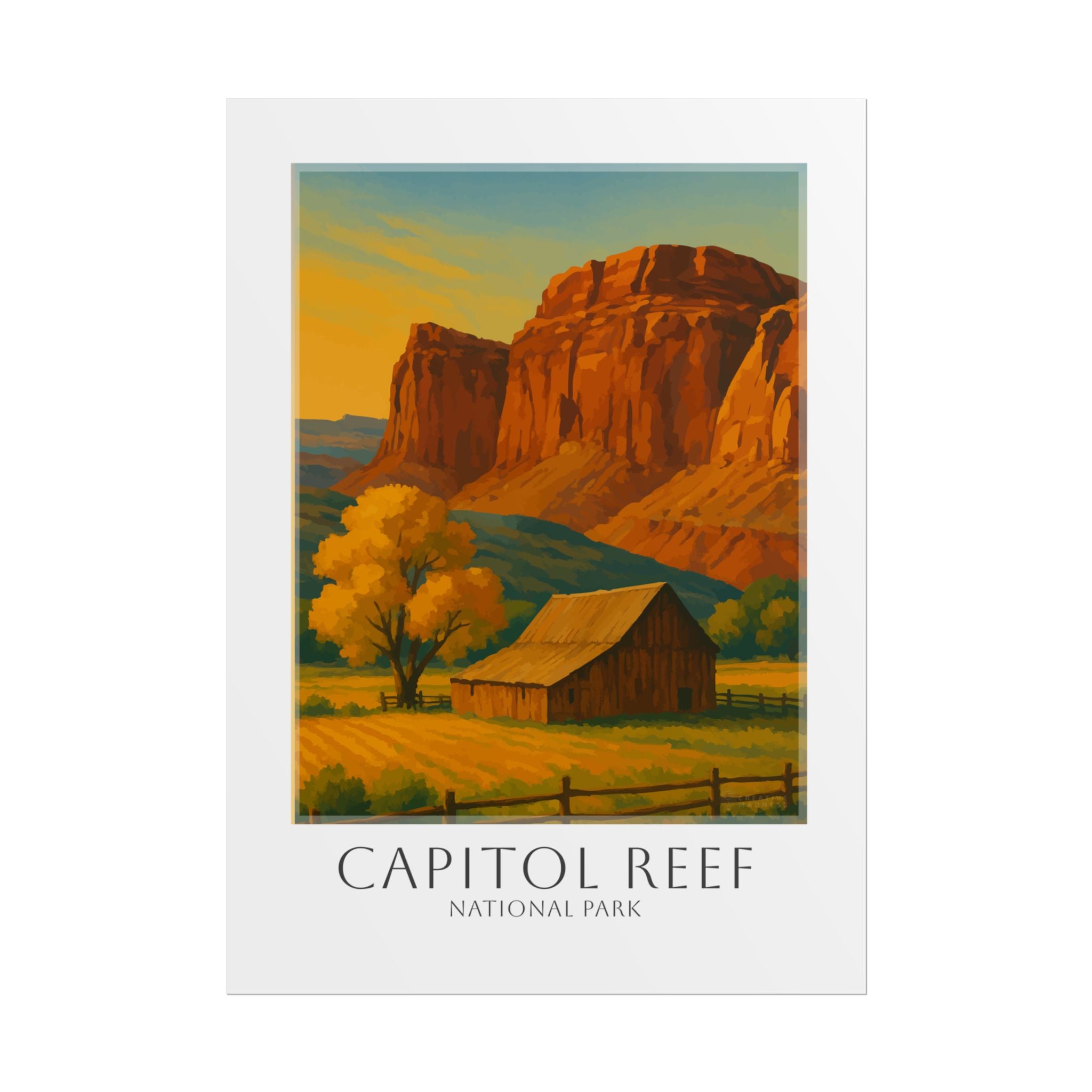 CAPITOL REEF * Travel Poster * National Park Wall Art
