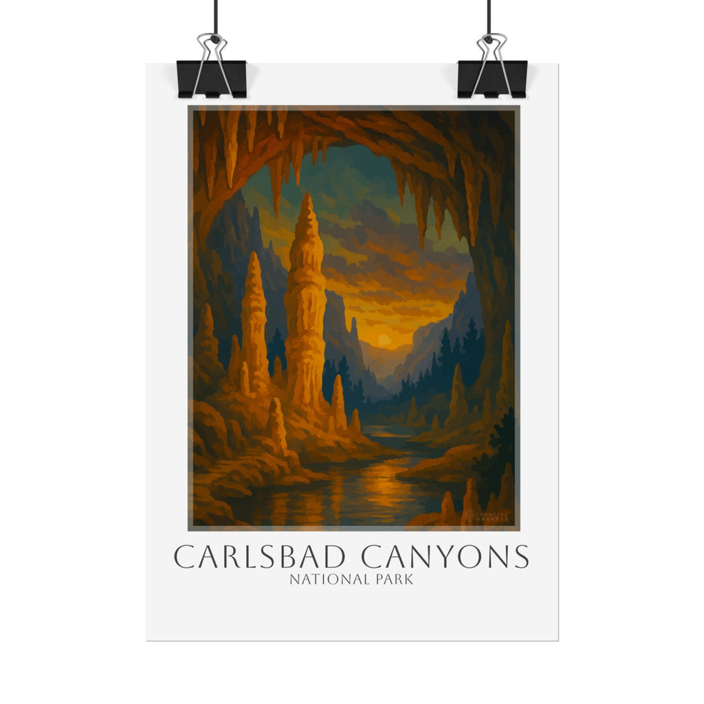 CARLSBAD CAVERNS  * Travel Poster * National Park Wall Art