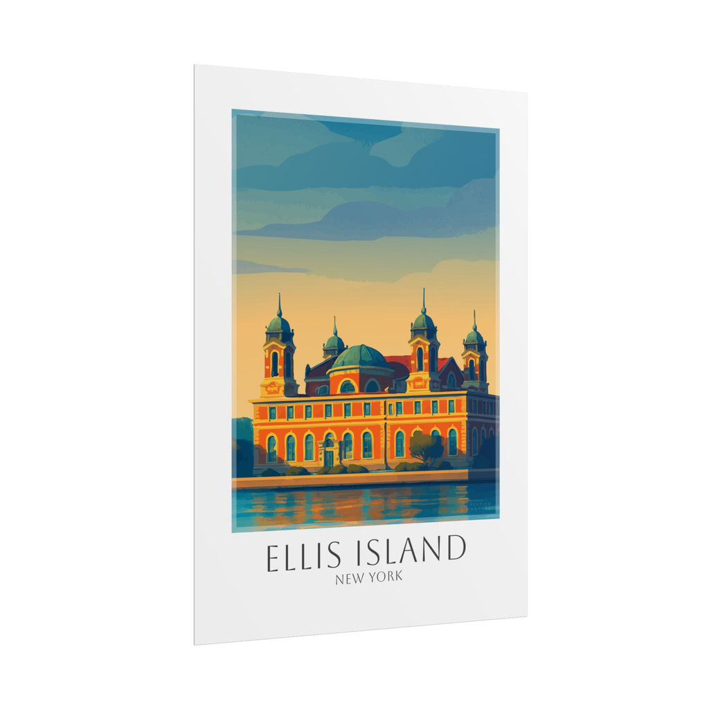 Ellis Island Travel Poster