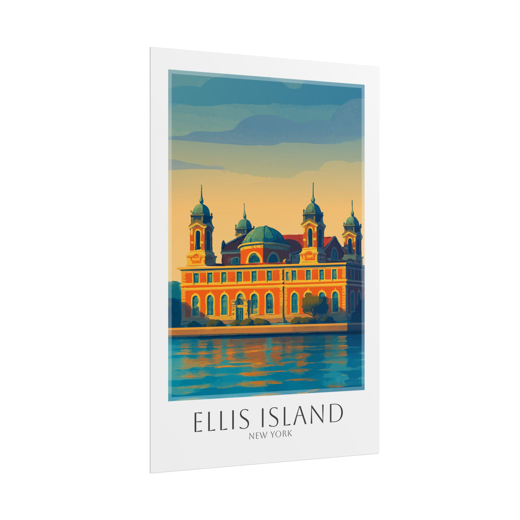 Ellis Island Travel Poster