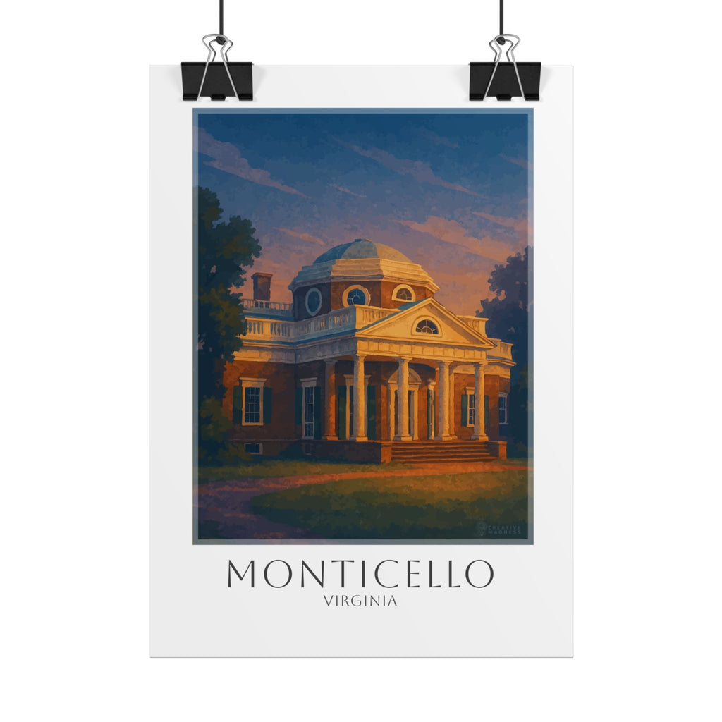 Monticello Travel Poster
