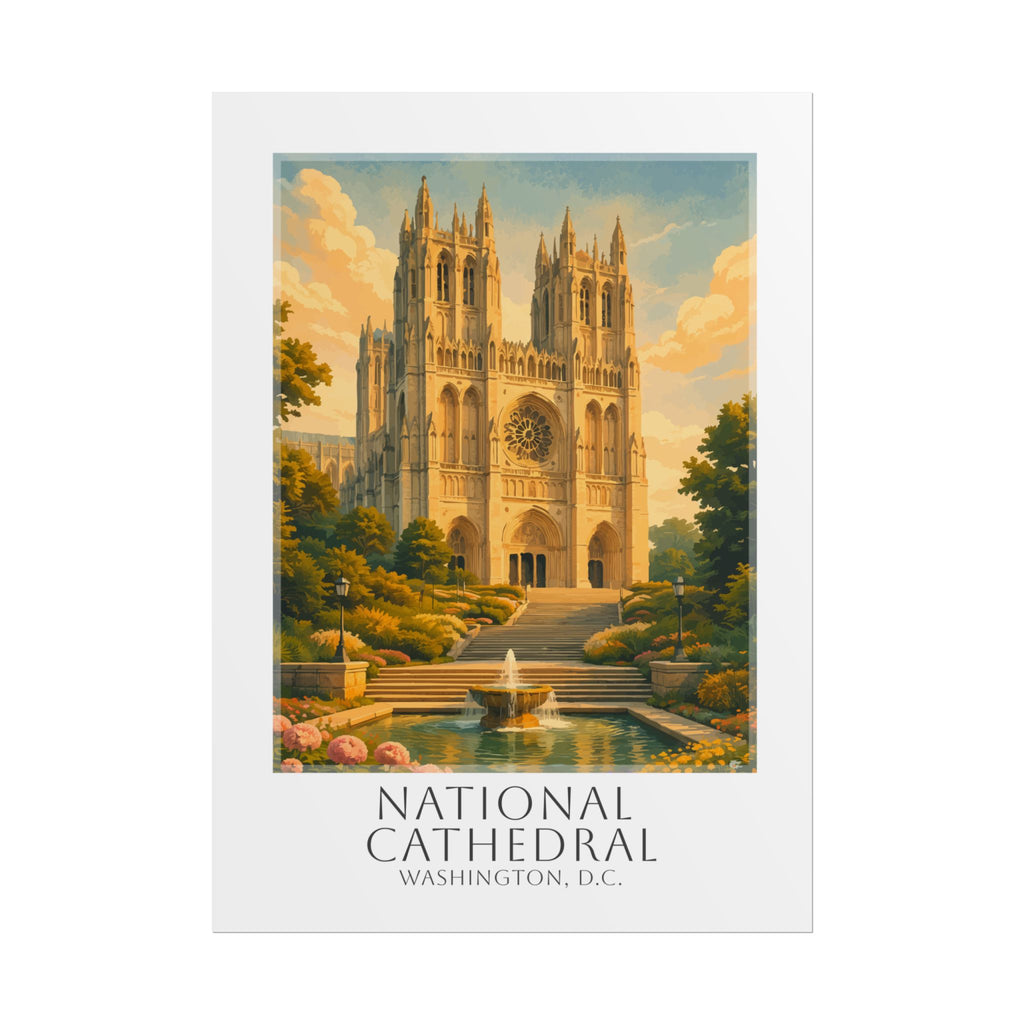National Cathedral Travel Poster