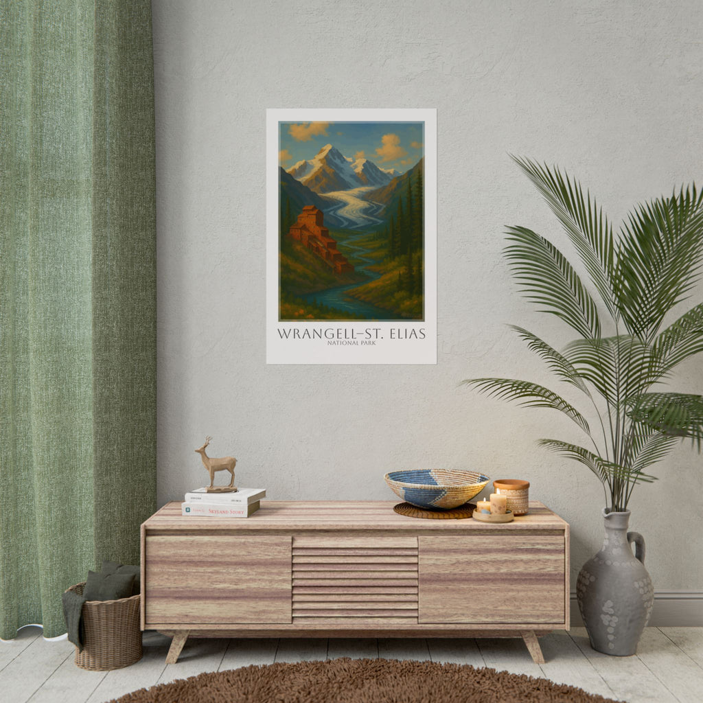 WRANGELL - ST. ELIAS * Travel Poster * National Park Wall Art