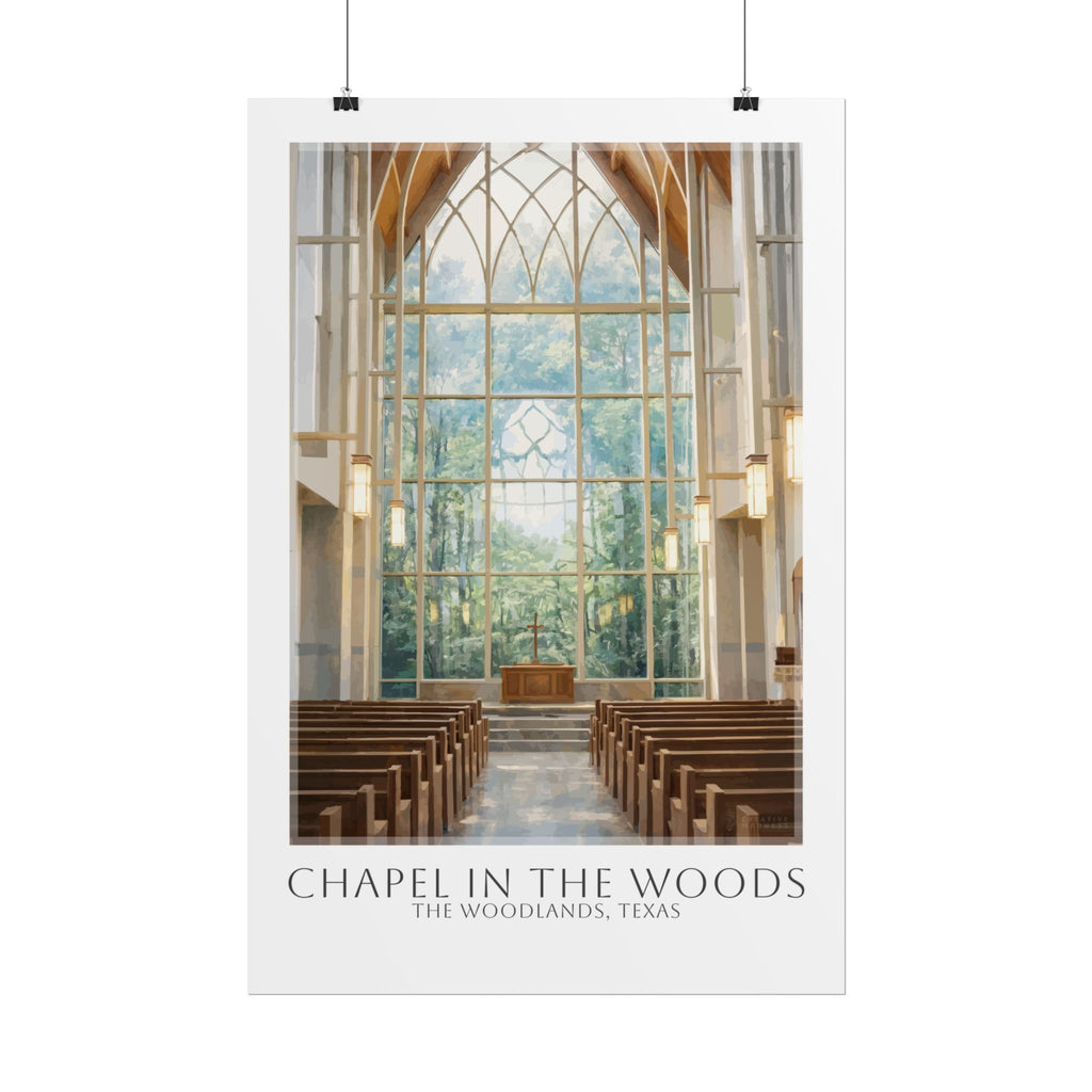 Chapel In The Woods Travel Poster