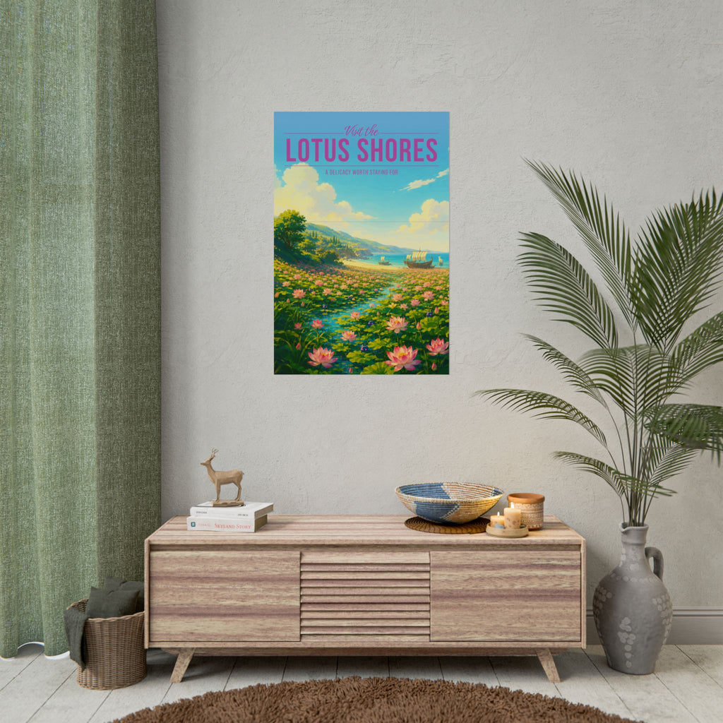 Lotus Shores Travel Poster