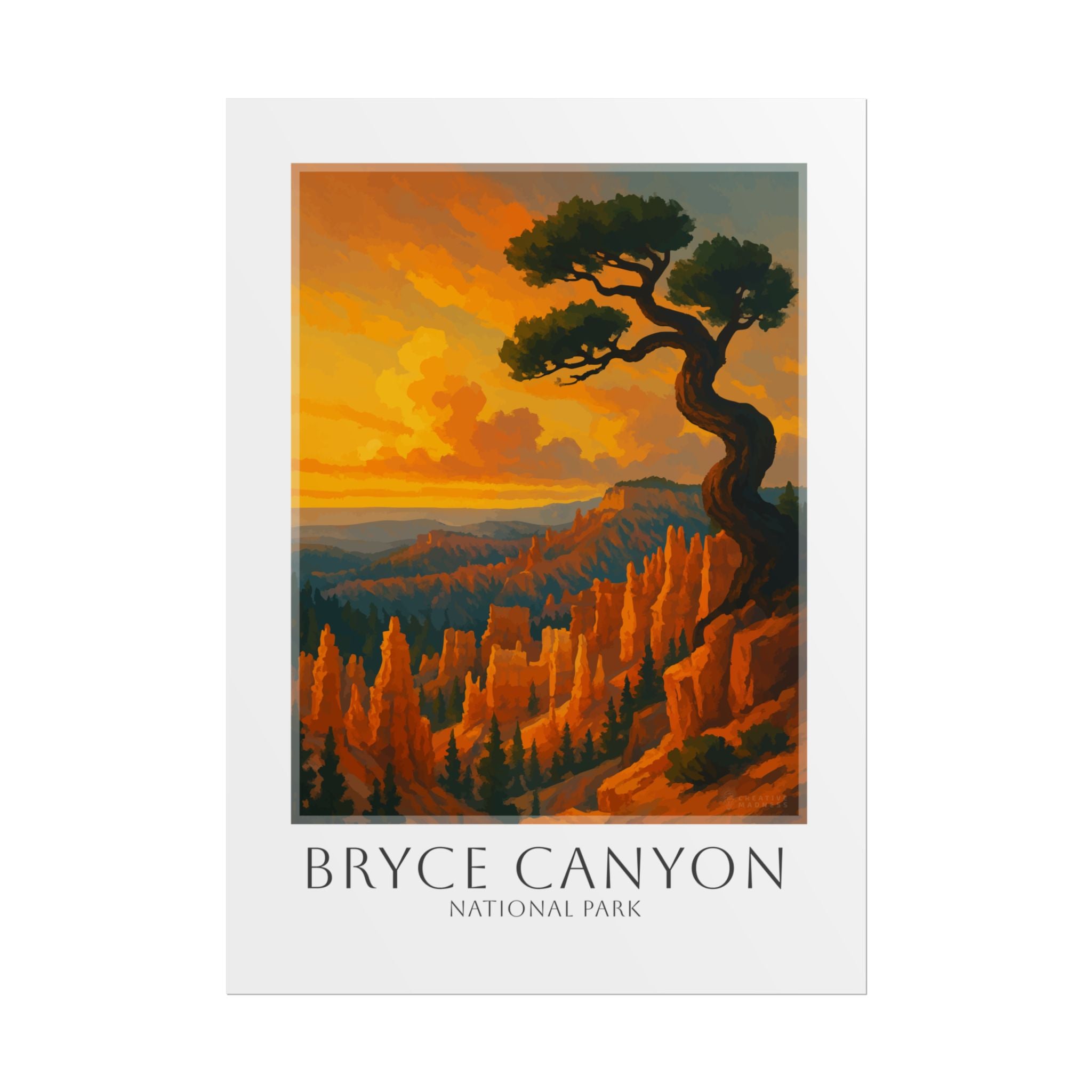BRYCE CANYON * Travel Poster * National Park Wall Art